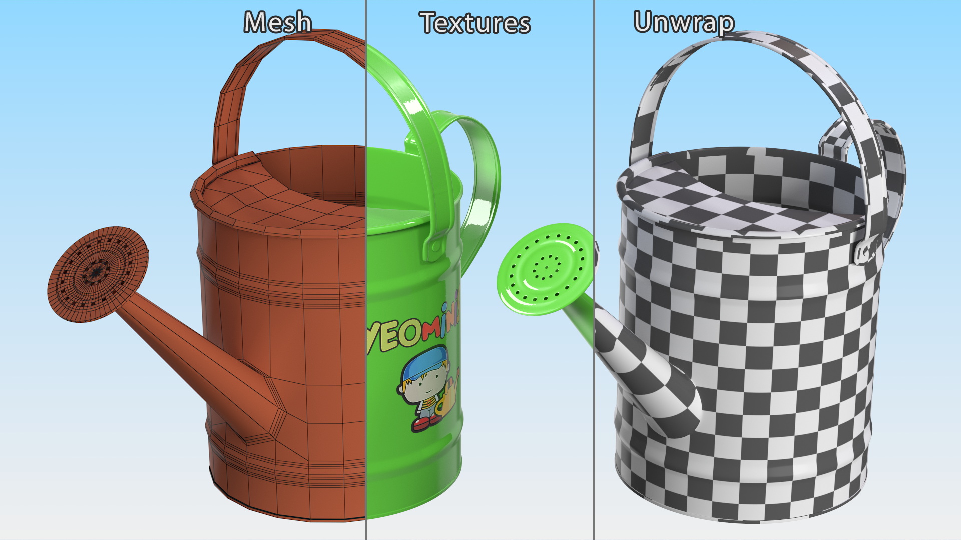 3D Metal Watering Can model