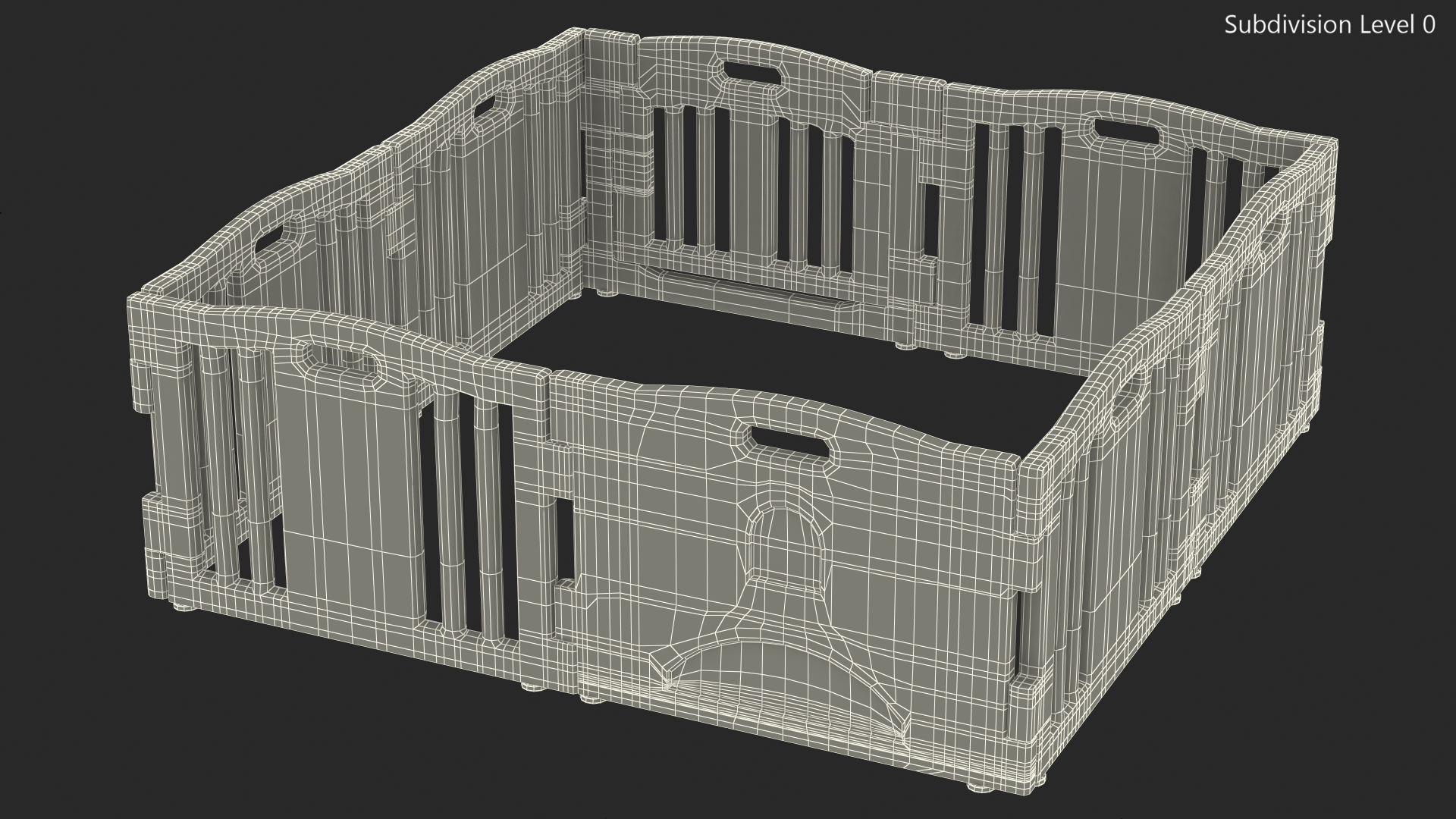 Baby Playpen Square 3D model