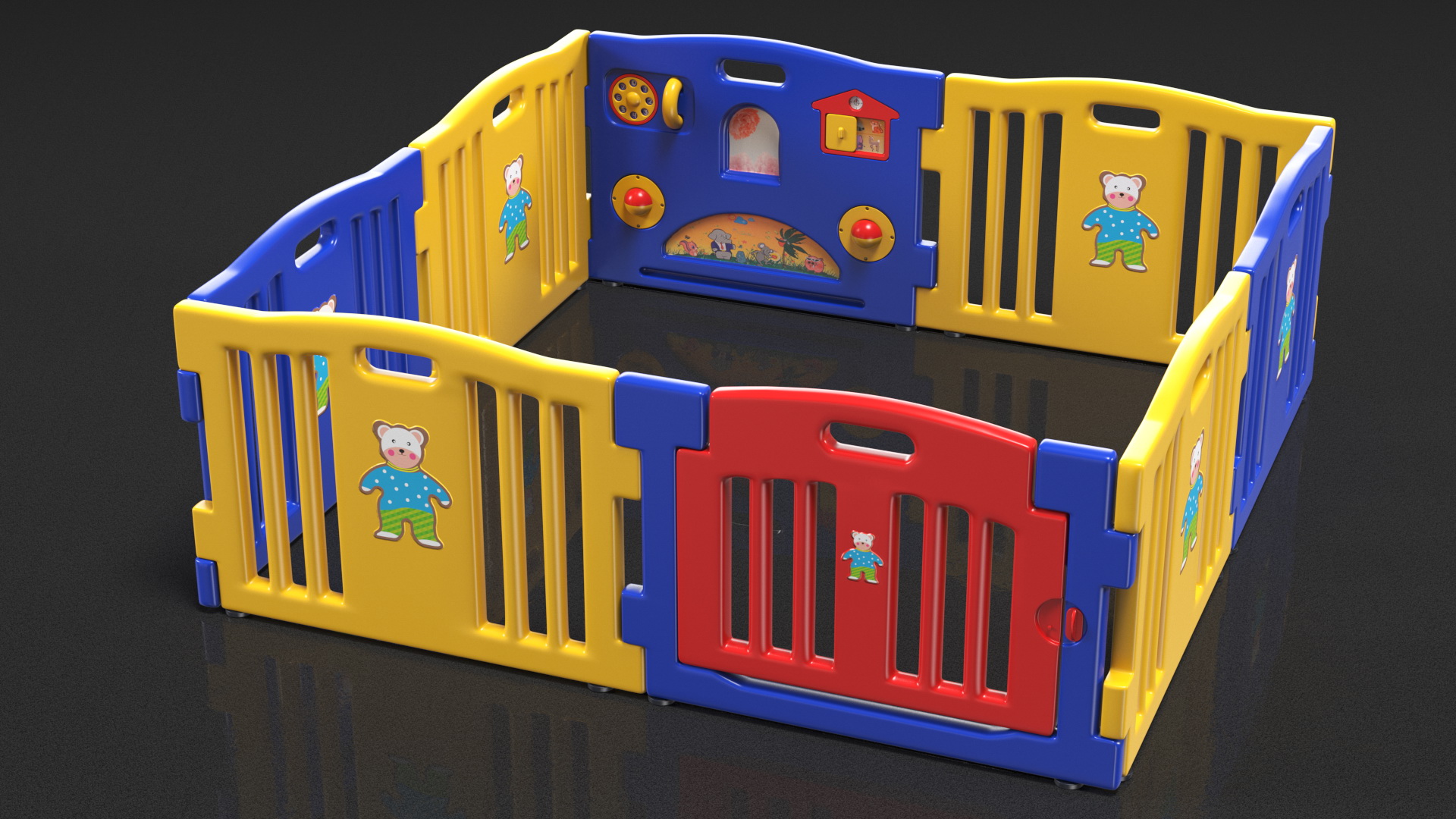 Baby Playpen Square 3D model