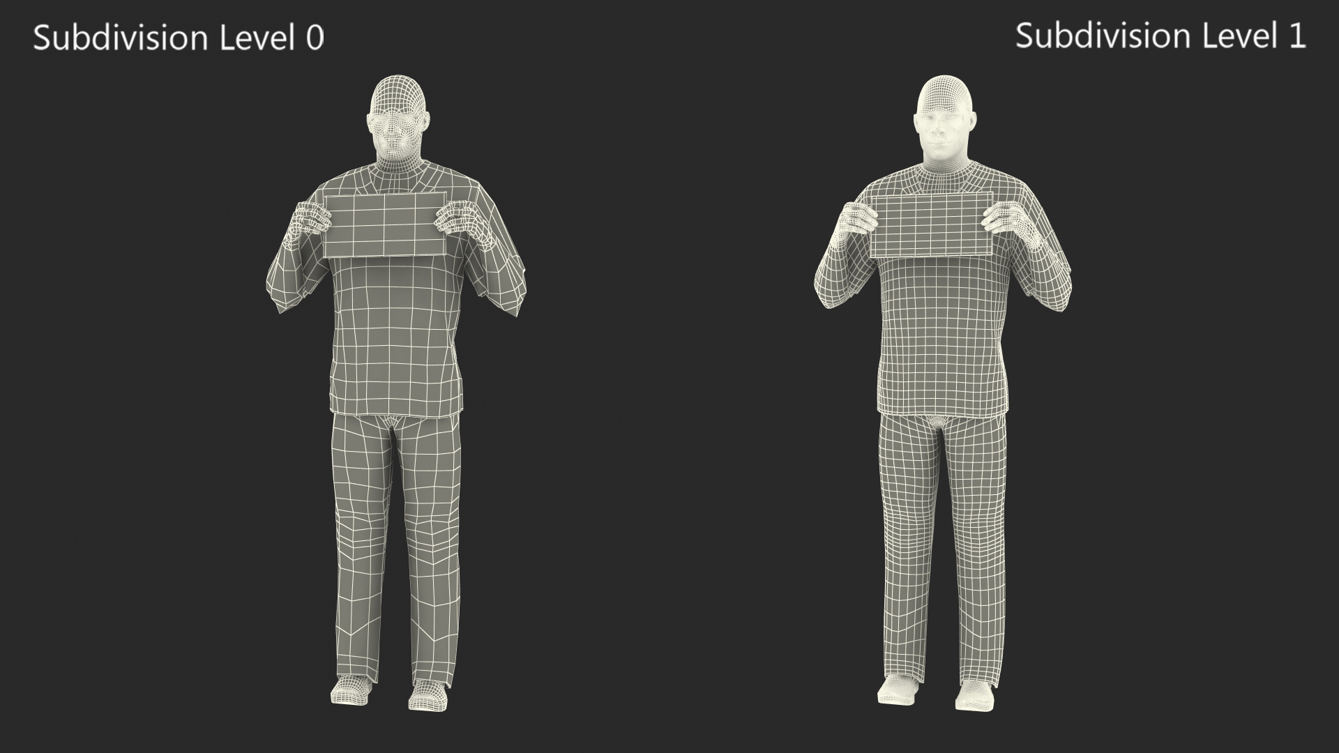 3D Black Male Prisoner with Mugshot Board model