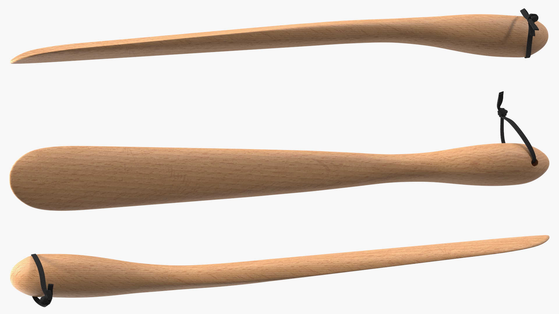 3D Bamber Wooden Shoe Horn model