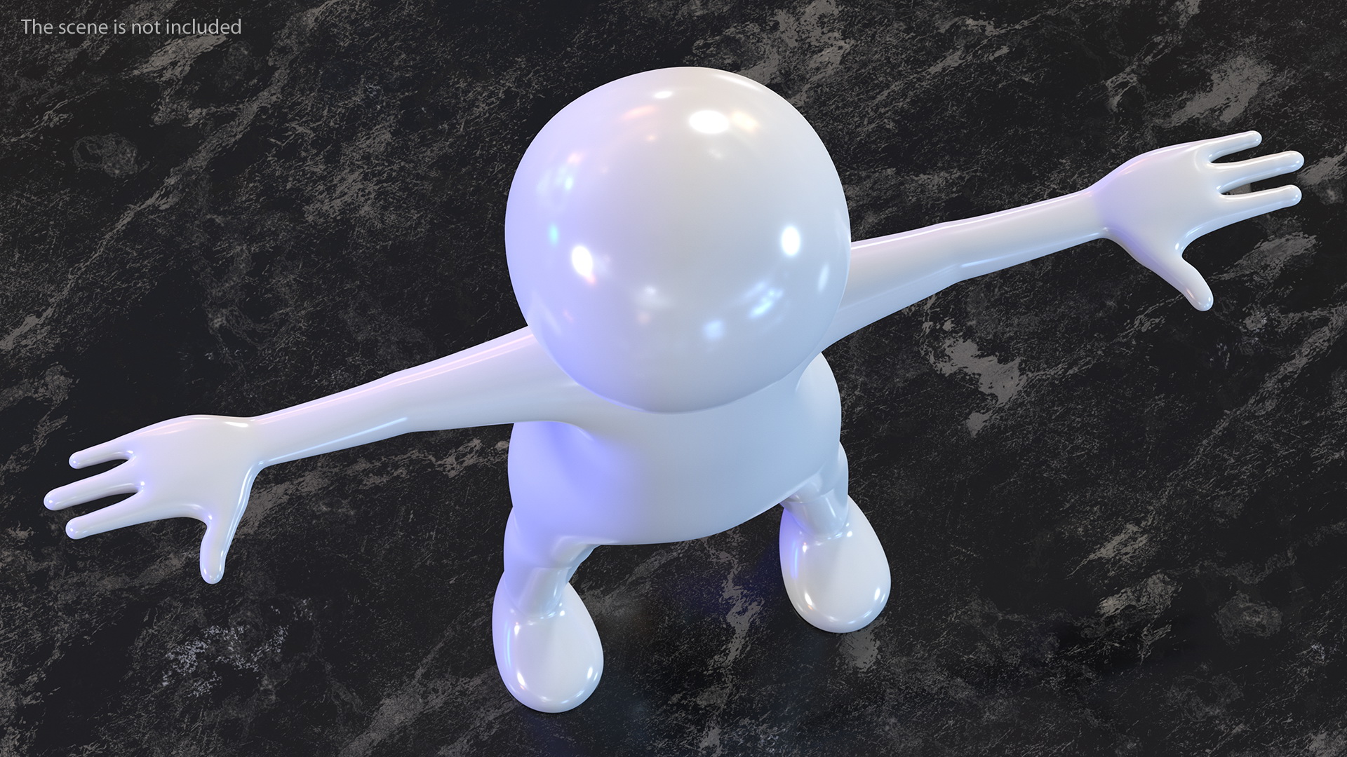 3D model Stickman T-pose