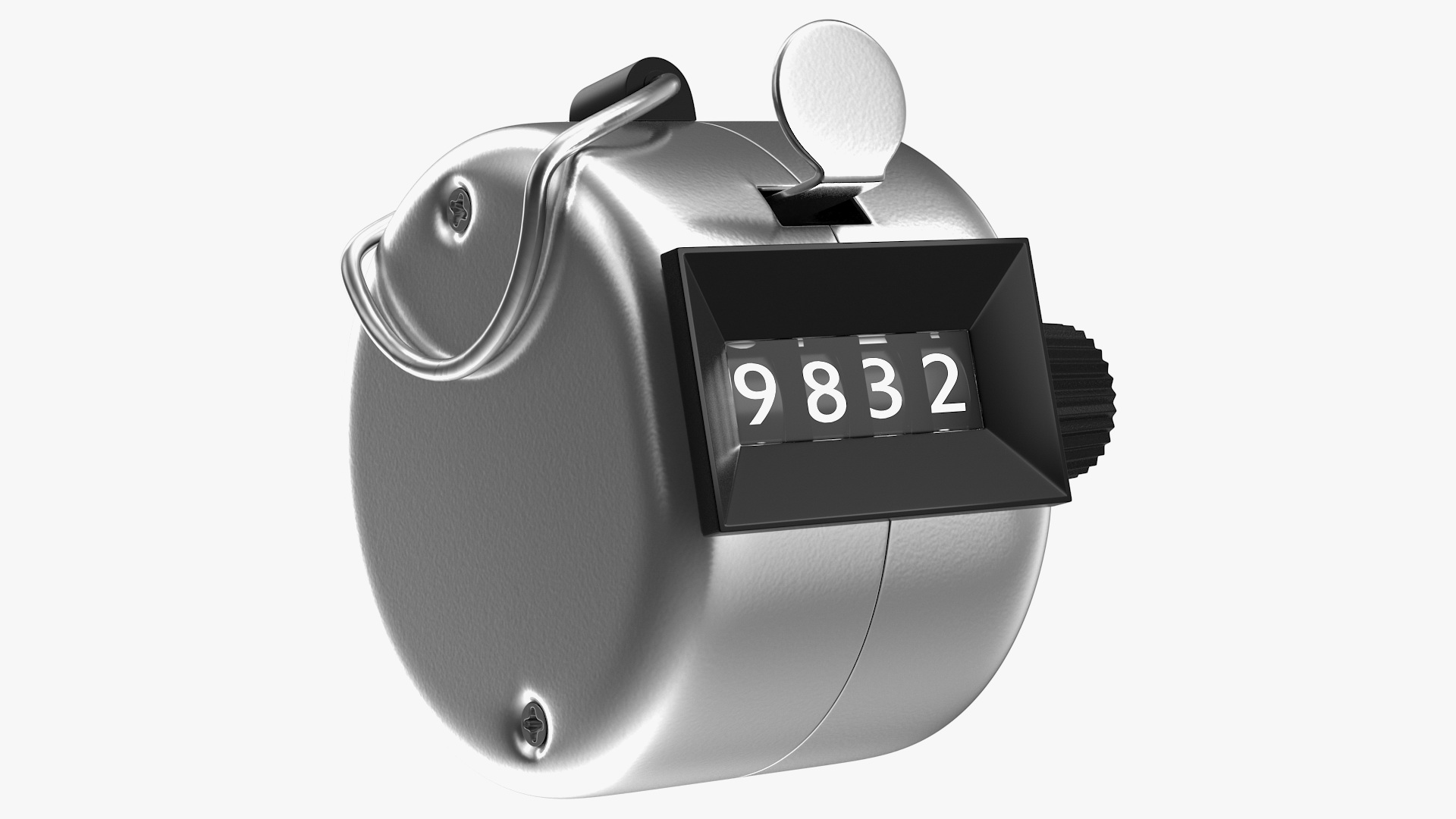 3D Mechanical Handheld Tally Counter model