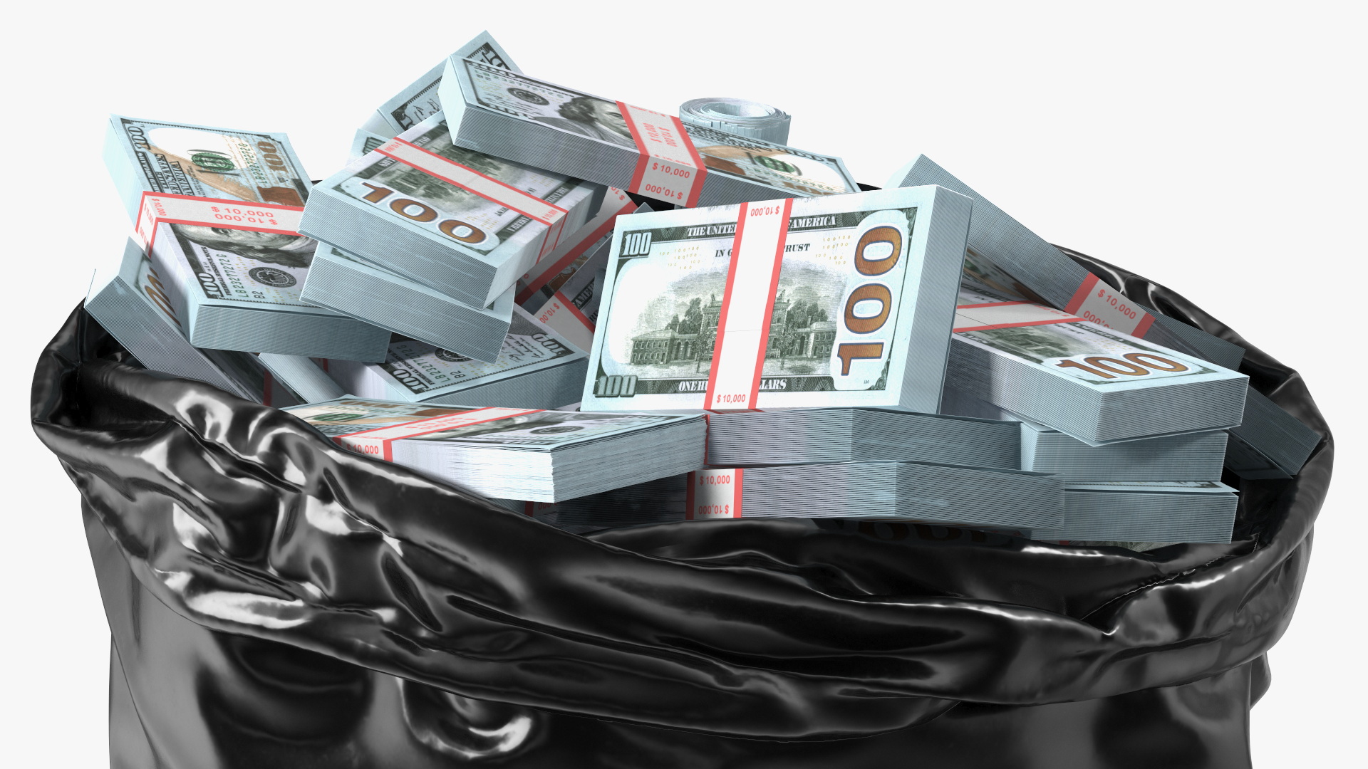 3D Trash Bag Full of Money model