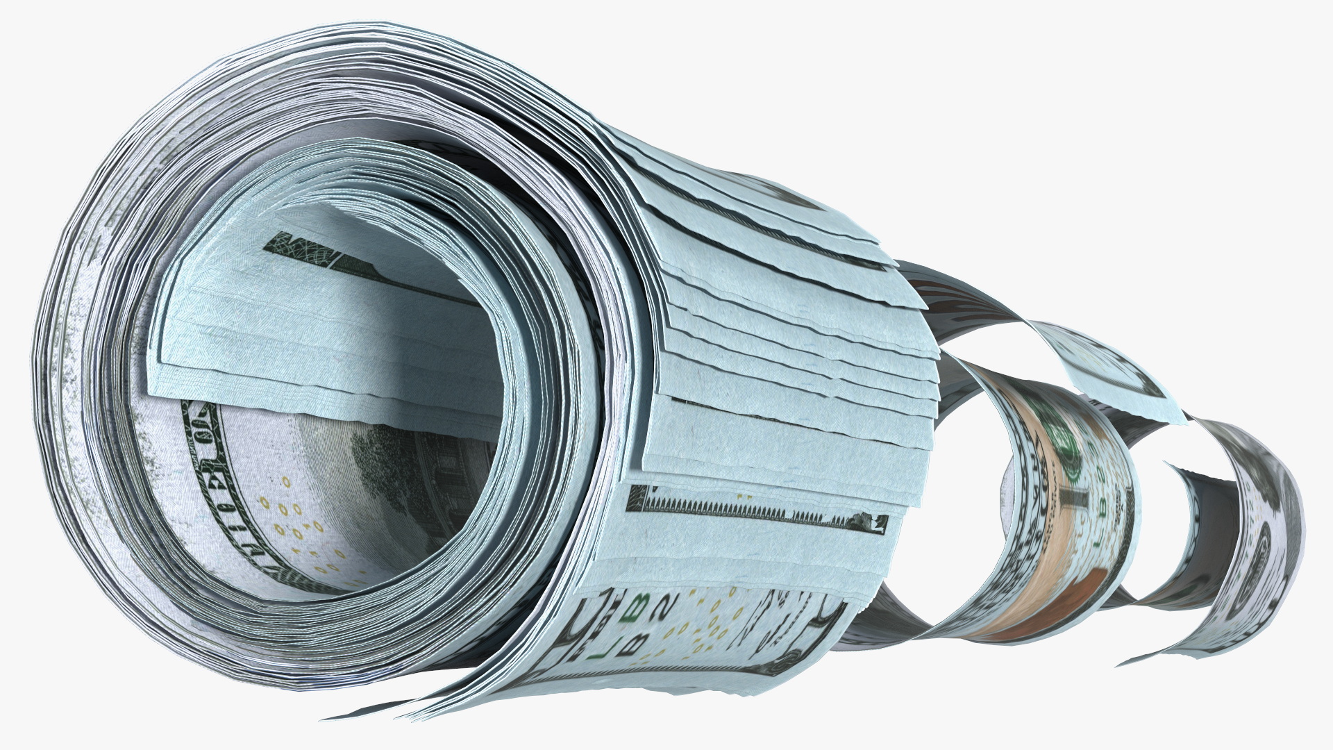 3D Trash Bag Full of Money model