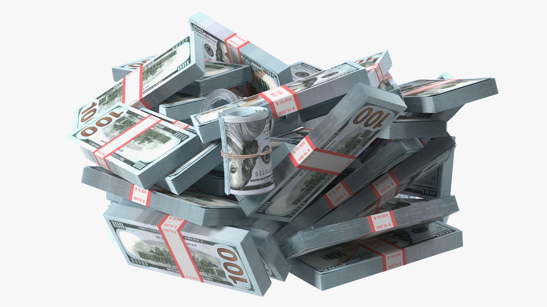 3D Trash Bag Full of Money model