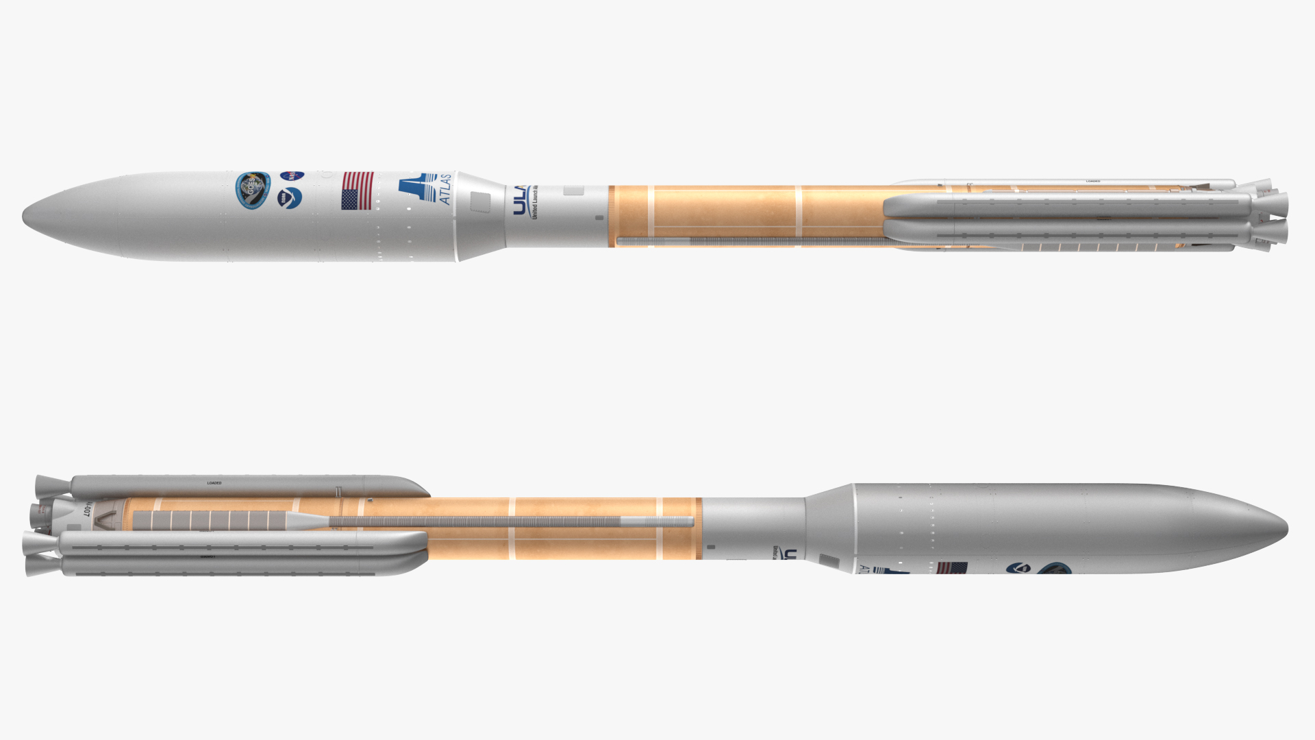 Atlas 500 Series Expendable Launch Vehicle 3D