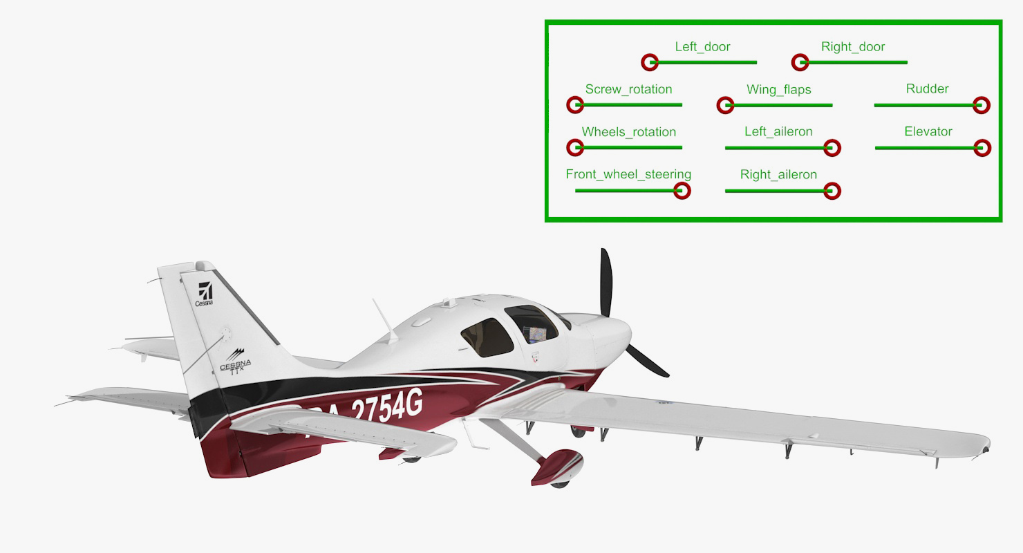 3D Cessna Corvalis TTx Rigged