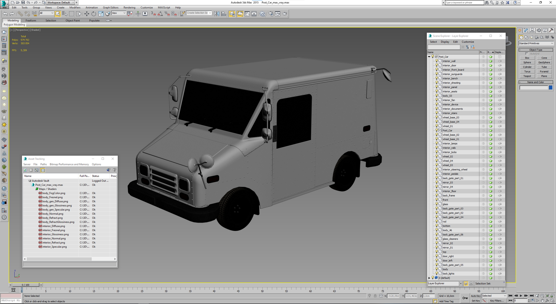 3D model Post Car