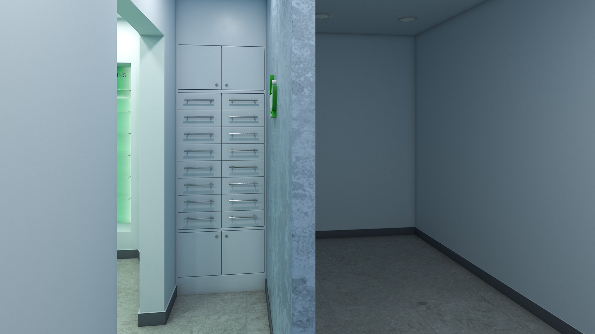 3D model Drug Store Interior Green