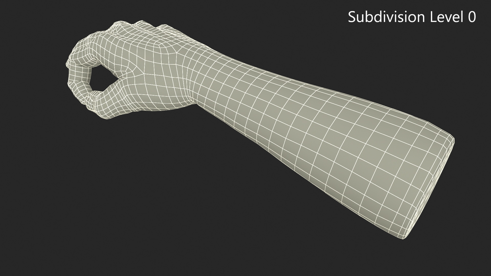 3D Man Hand OK Pose