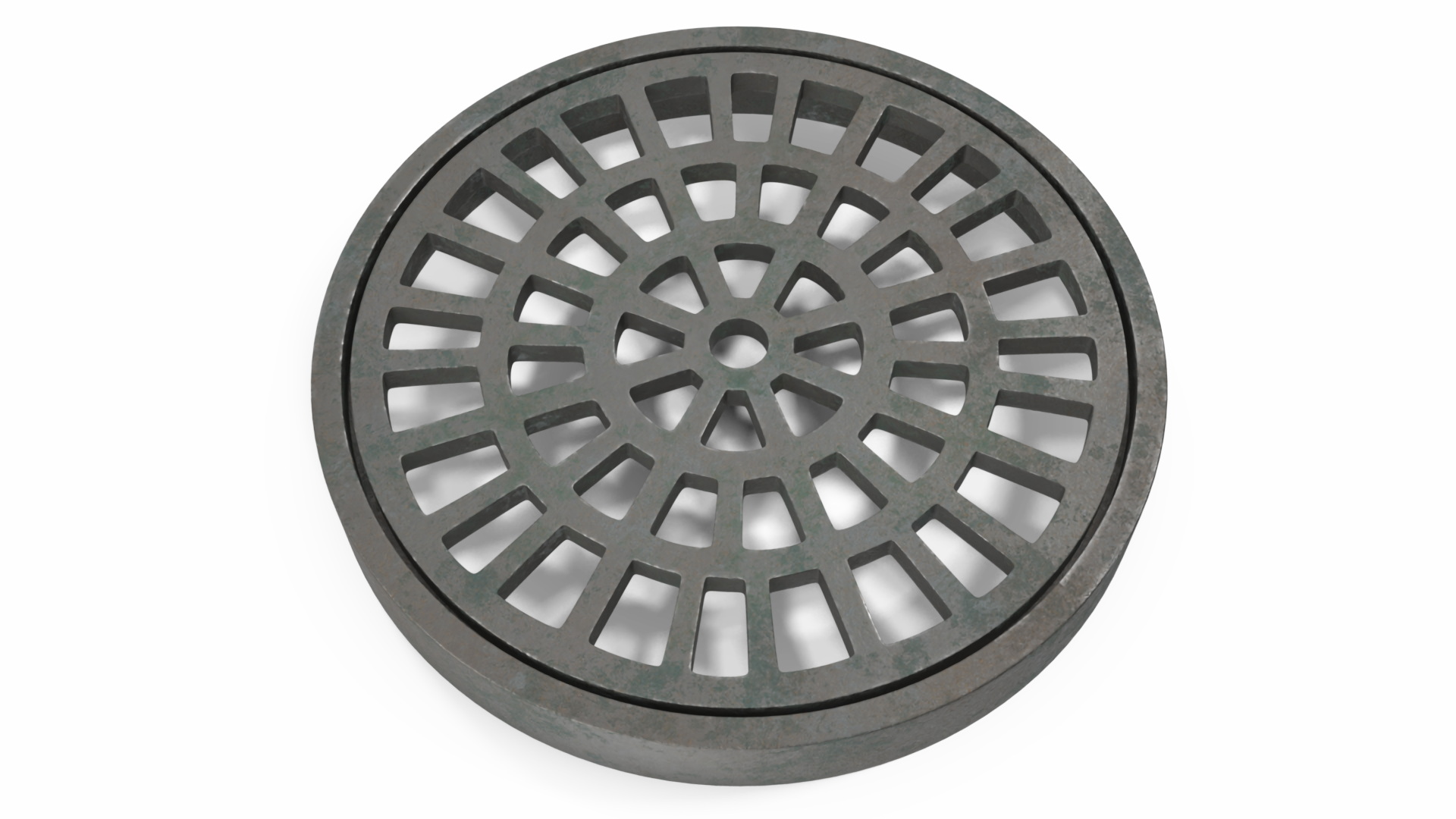 3D Water Drain Cover Round model