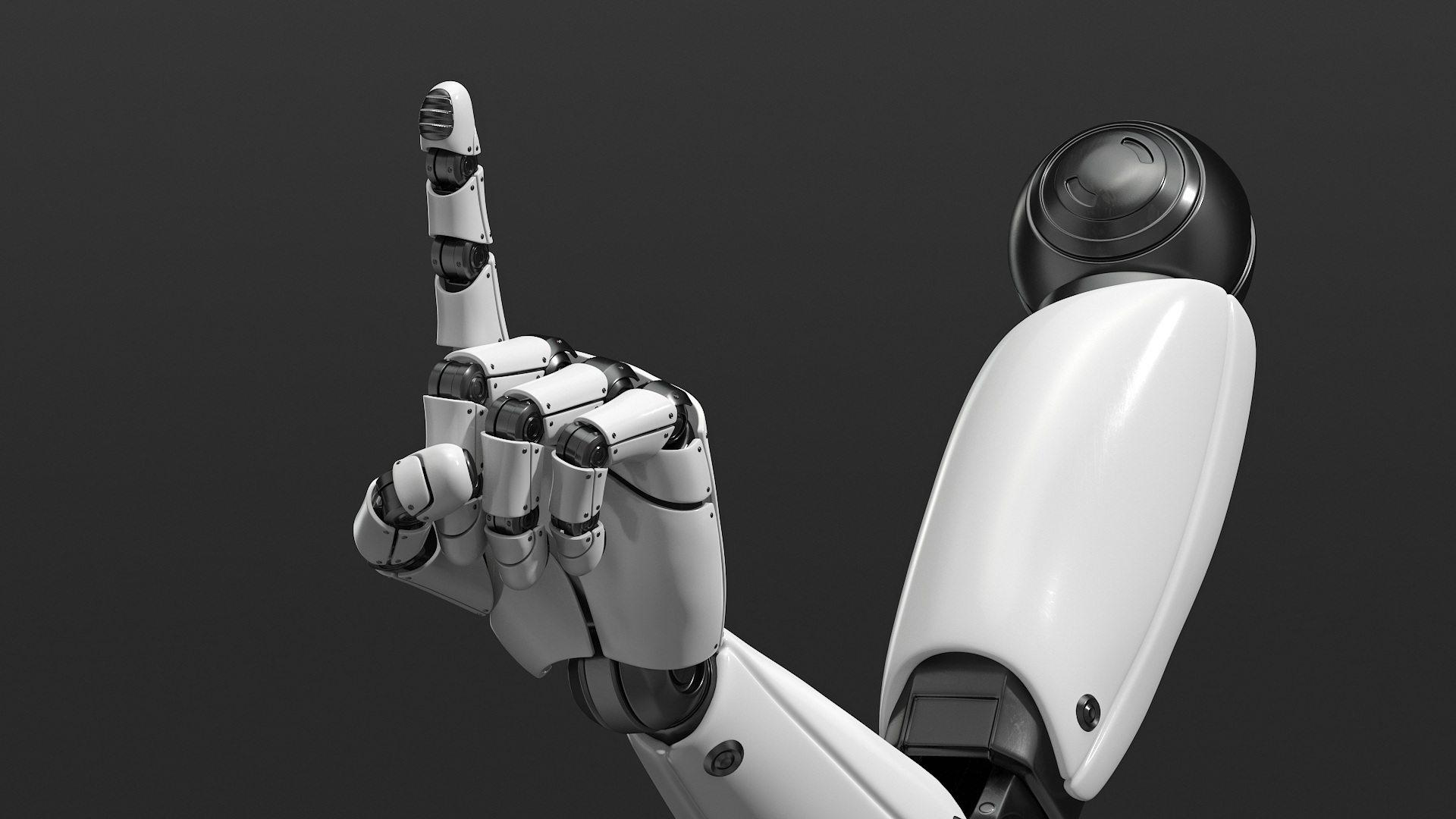 3D Hand of Humanoid Robot One Finger Pose model