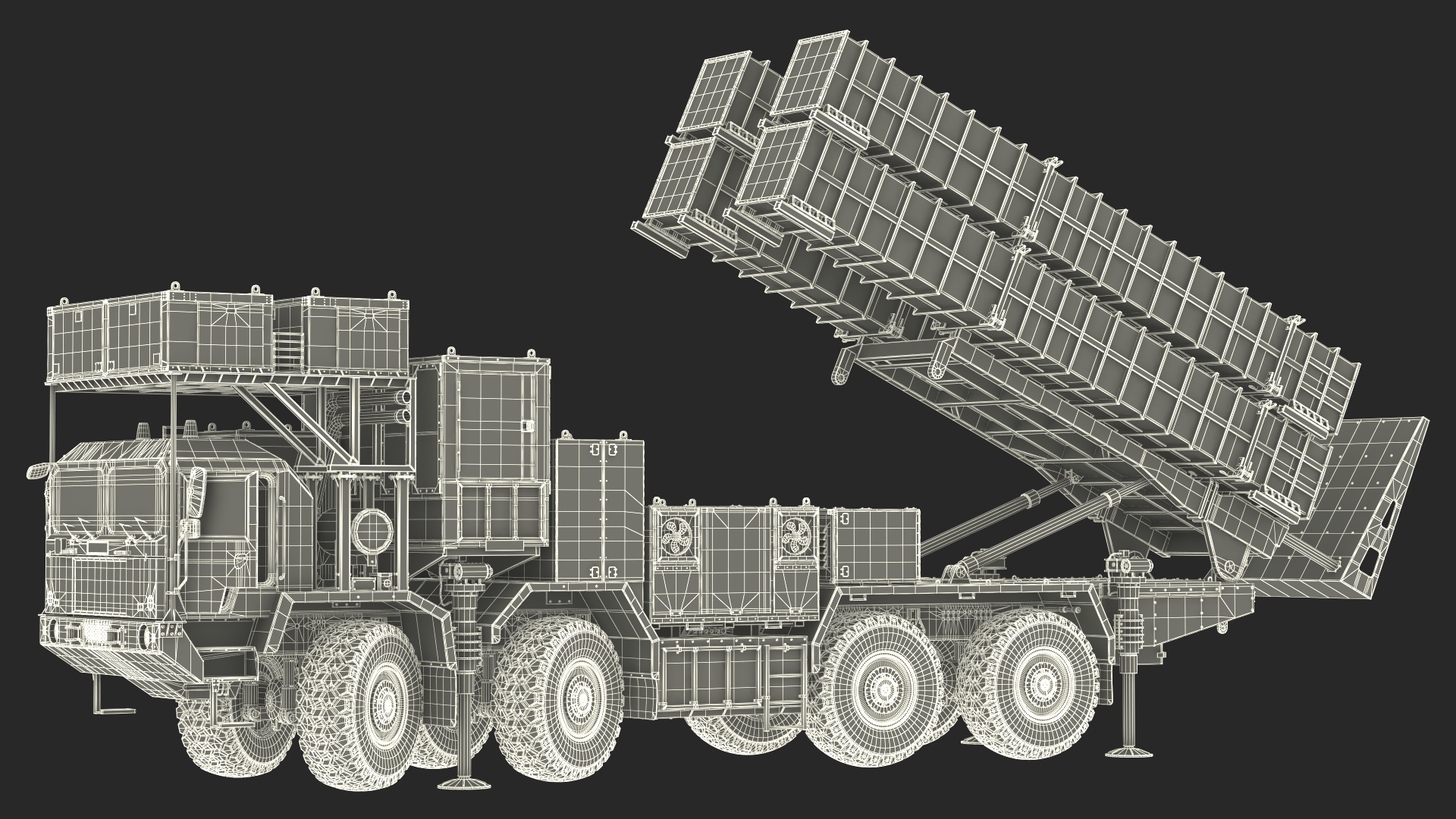 3D Self Propelled Air Defense Missile System Rigged model