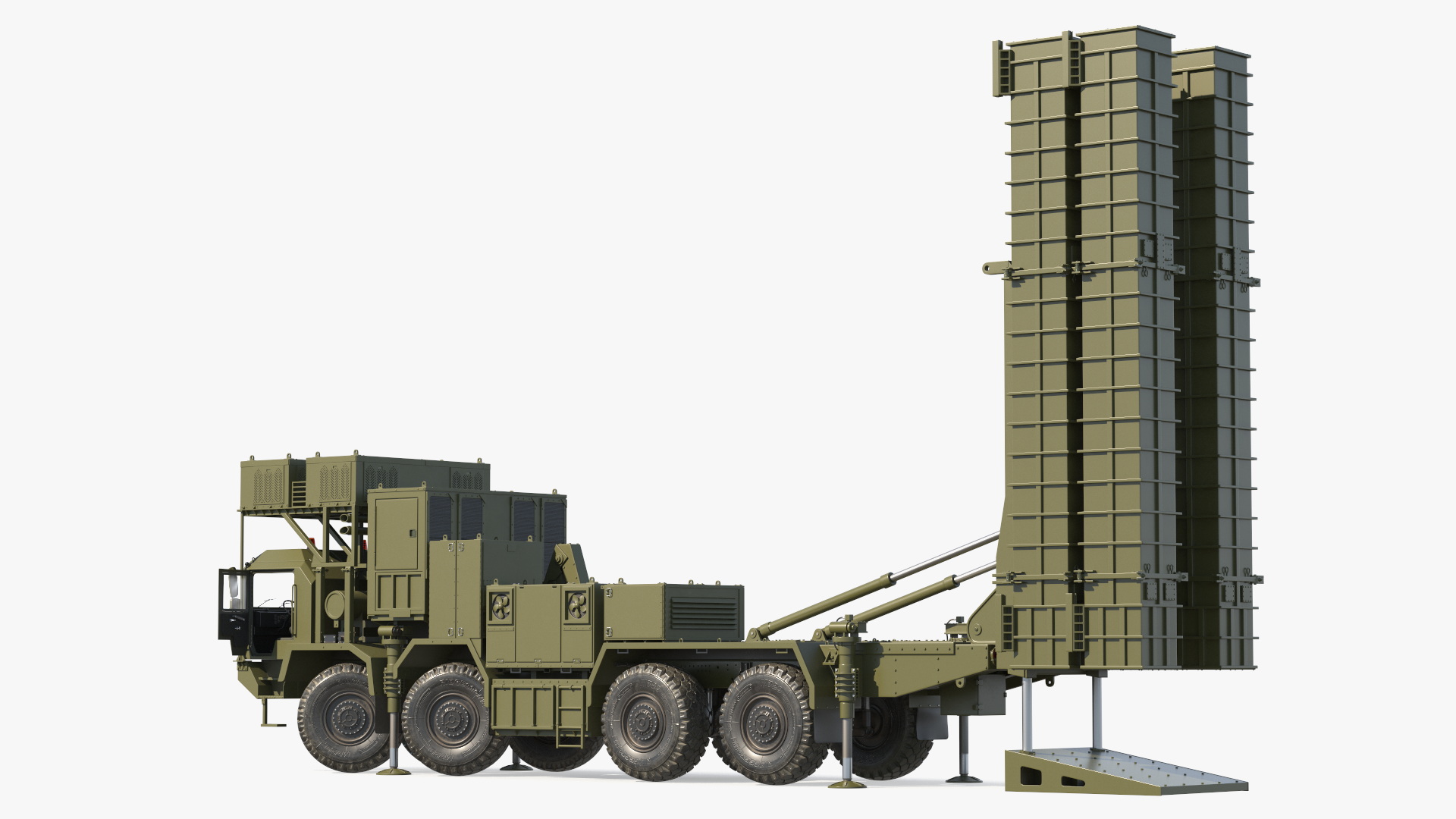 3D Self Propelled Air Defense Missile System Rigged model