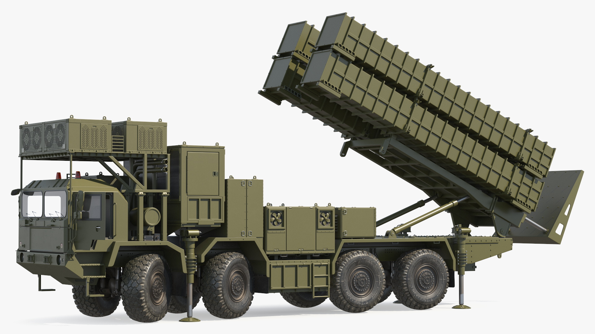 3D Self Propelled Air Defense Missile System Rigged model