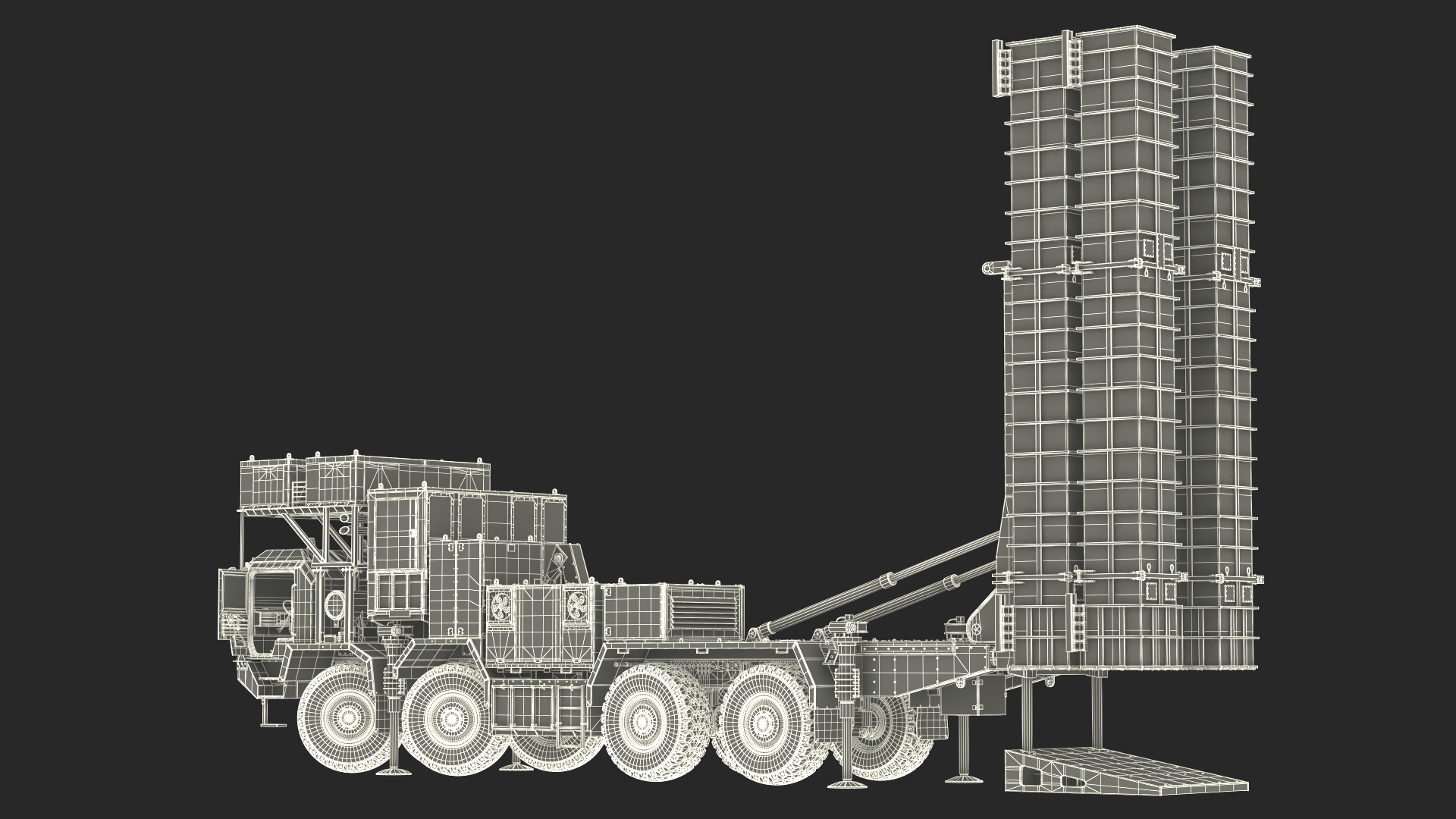 3D Self Propelled Air Defense Missile System Rigged model