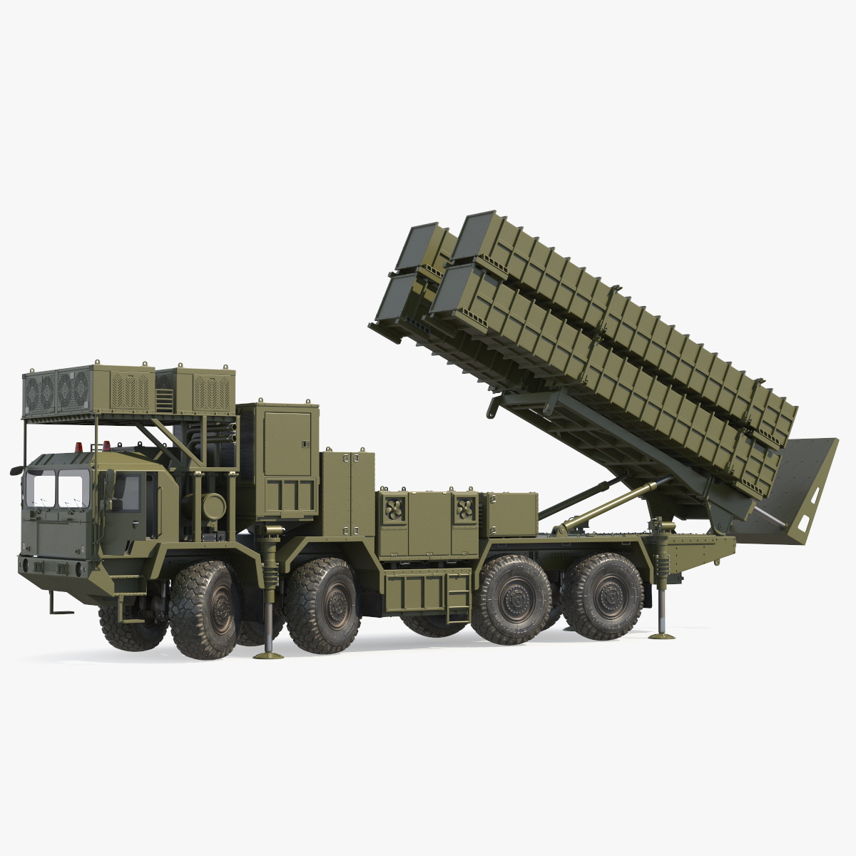 3D Self Propelled Air Defense Missile System Rigged model