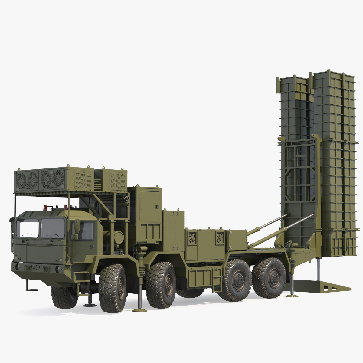 3D Self Propelled Air Defense Missile System Rigged model