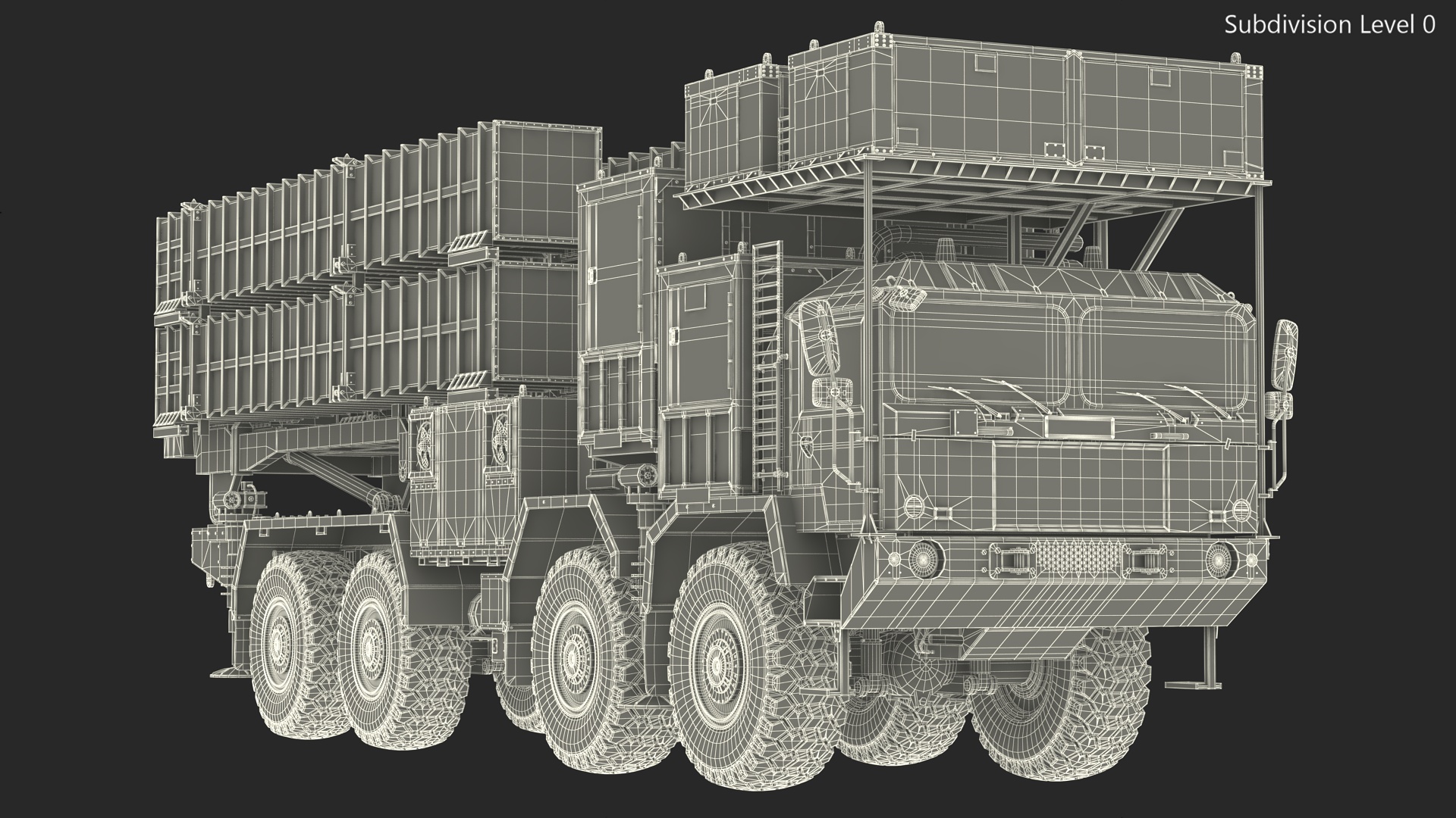 3D Self Propelled Air Defense Missile System Rigged model