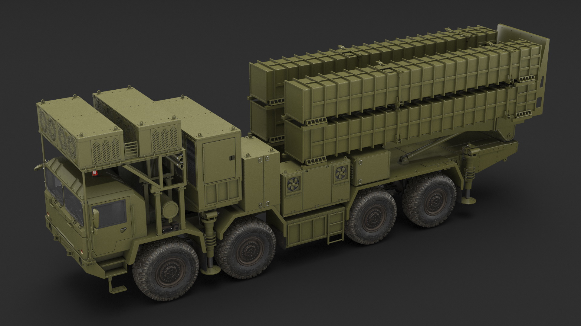 3D Self Propelled Air Defense Missile System Rigged model