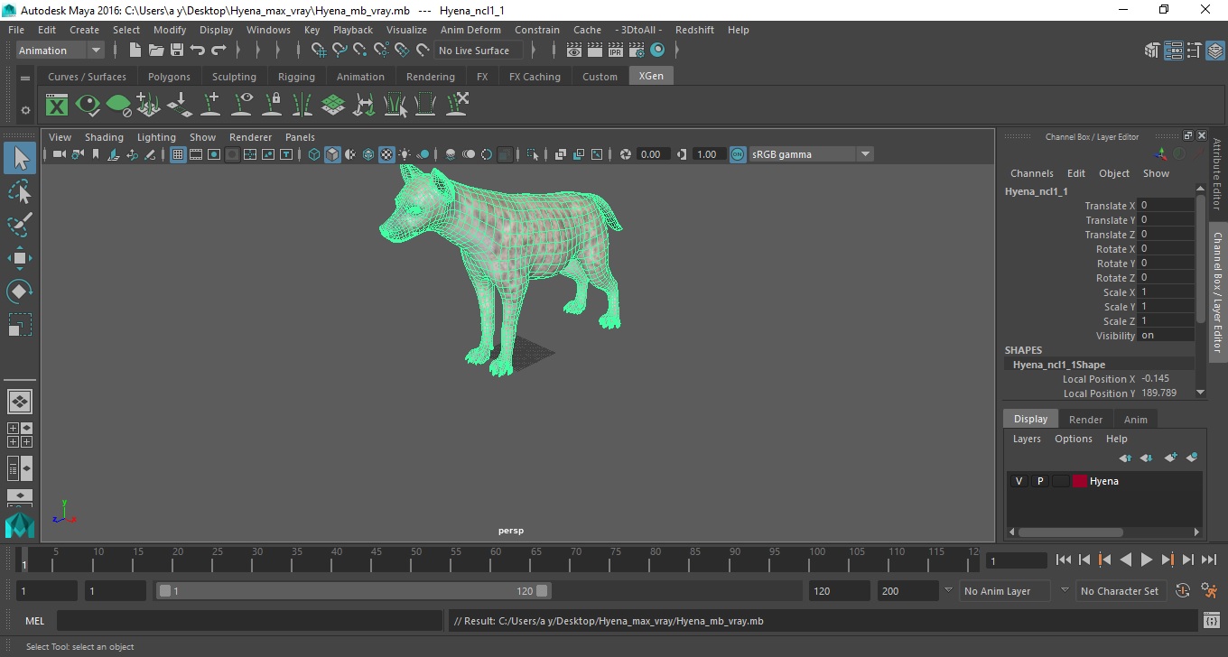 Hyena 3D model