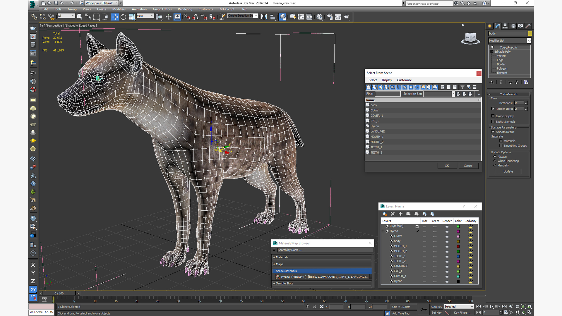 Hyena 3D model