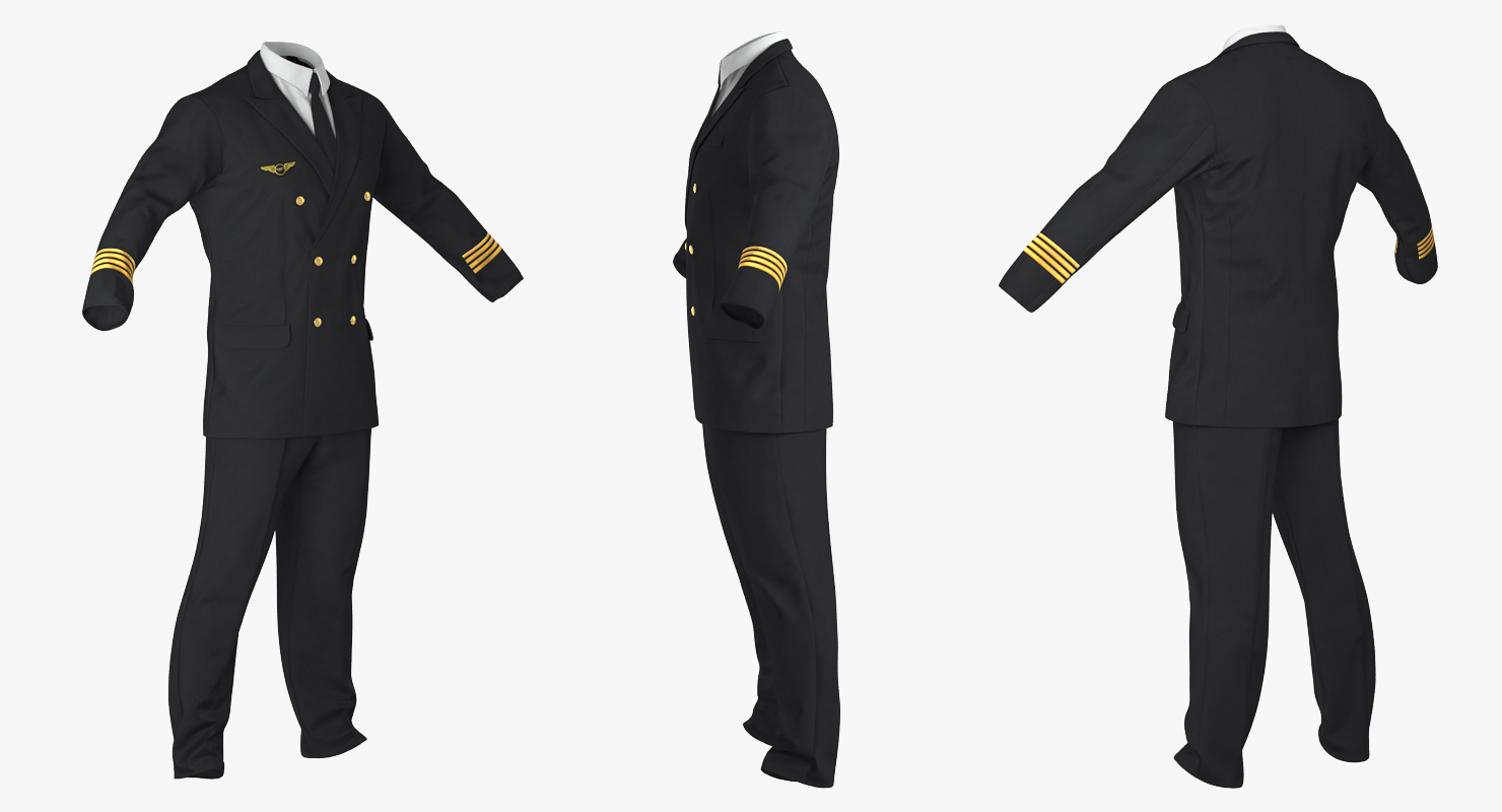 3D Airline Pilot Suit model