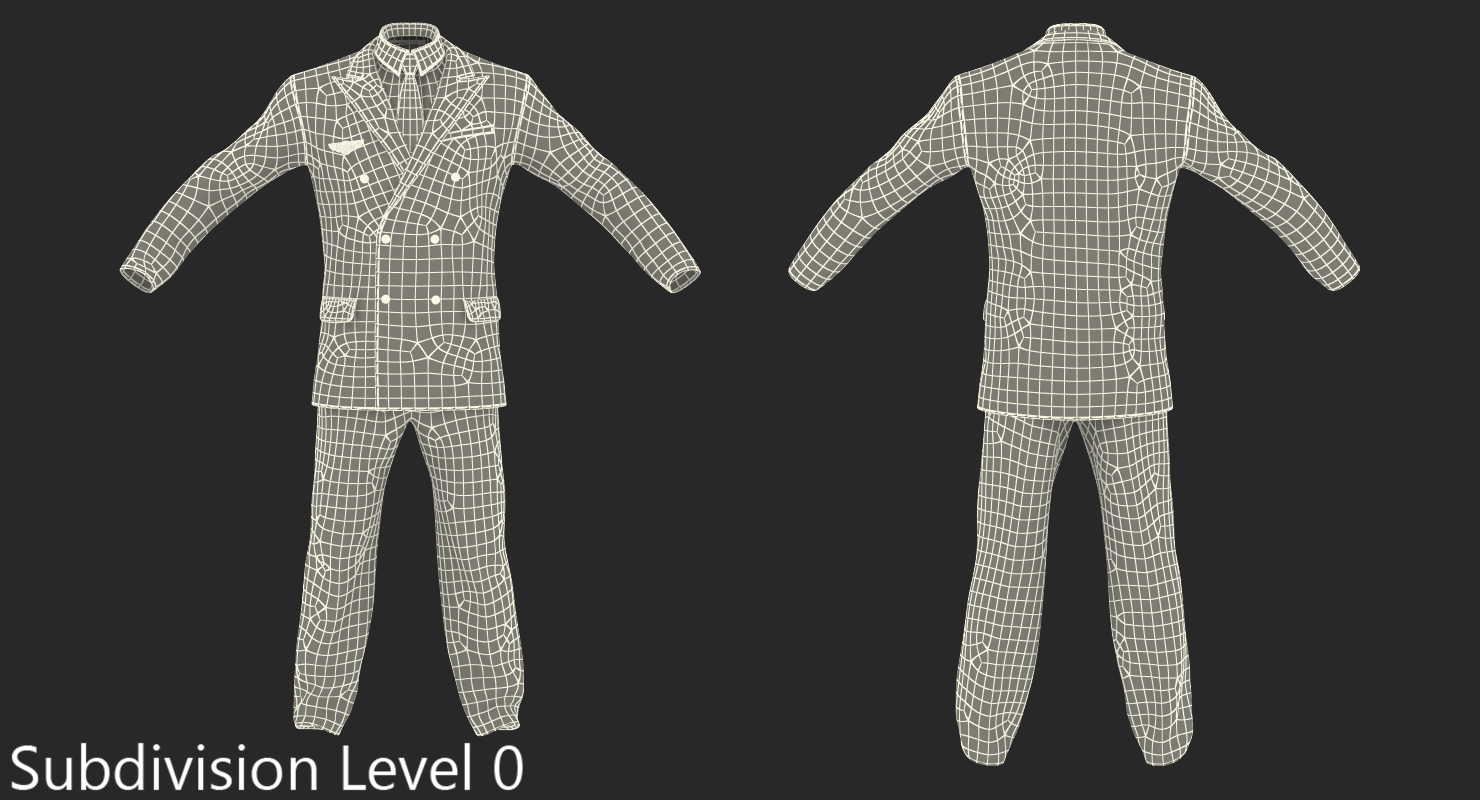 3D Airline Pilot Suit model