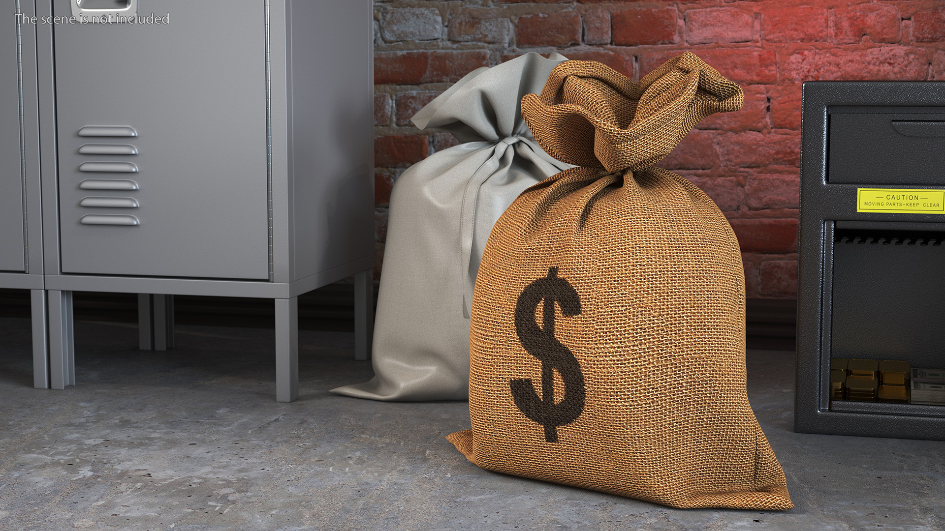 Money Sack with Dollar Symbol 3D model