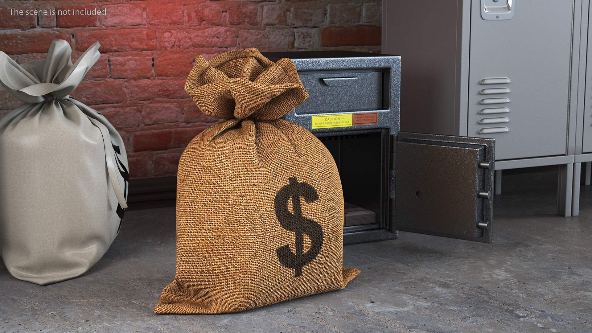 Money Sack with Dollar Symbol 3D model