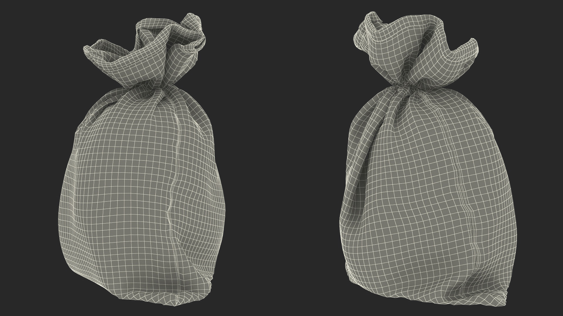 Money Sack with Dollar Symbol 3D model