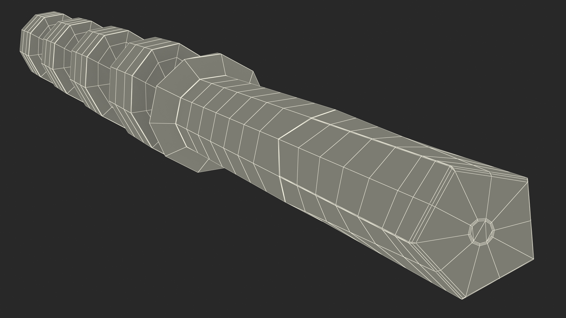 3D model Wood Boring Auger Bit Old