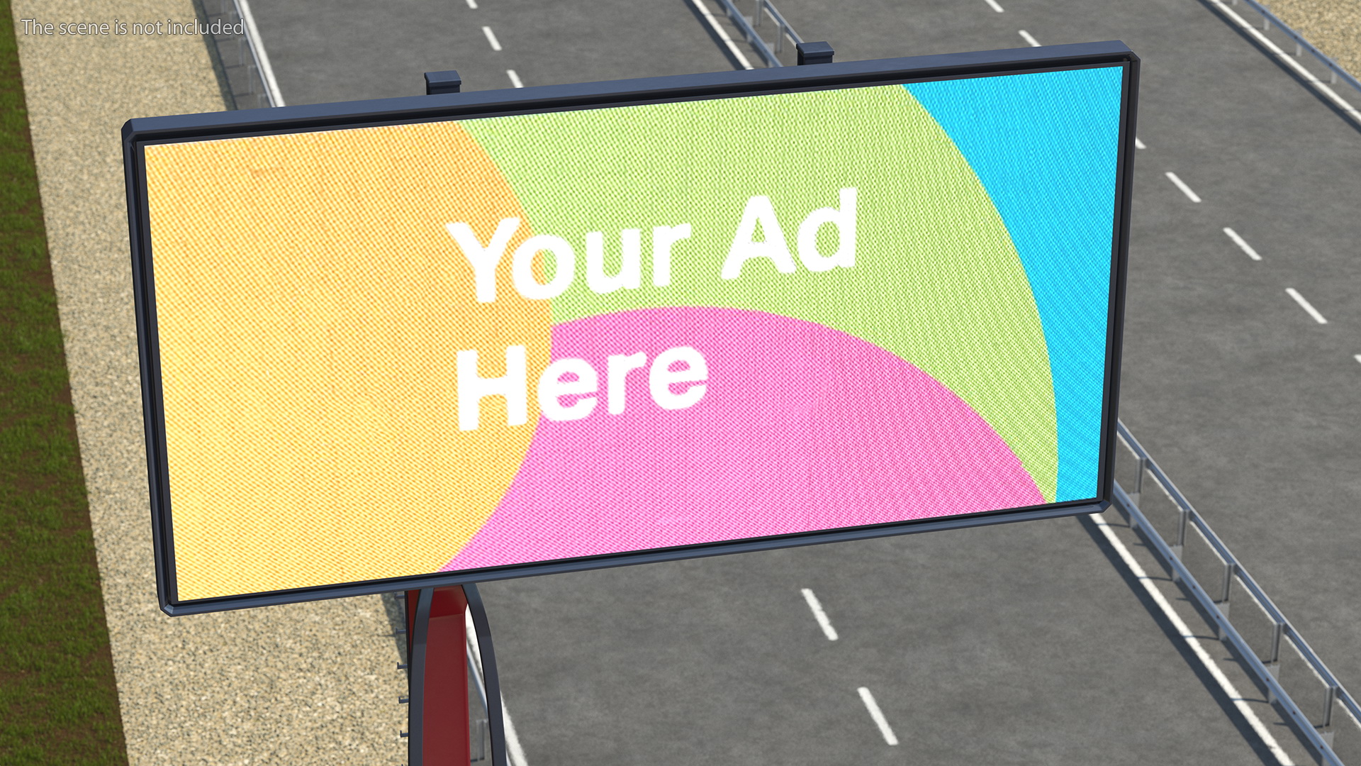 Single Sided Digital Billboard 6x3 3D model