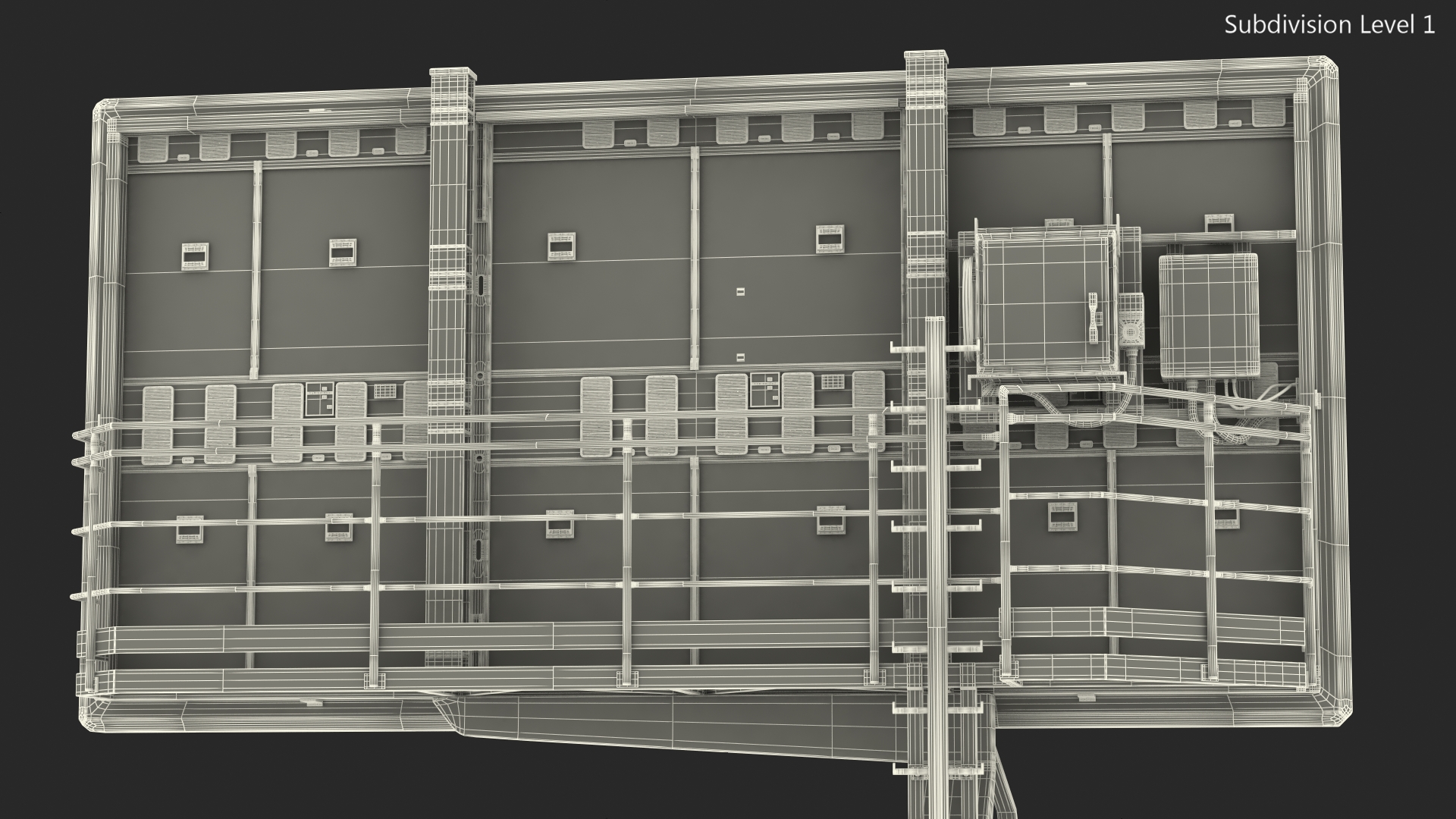 Single Sided Digital Billboard 6x3 3D model