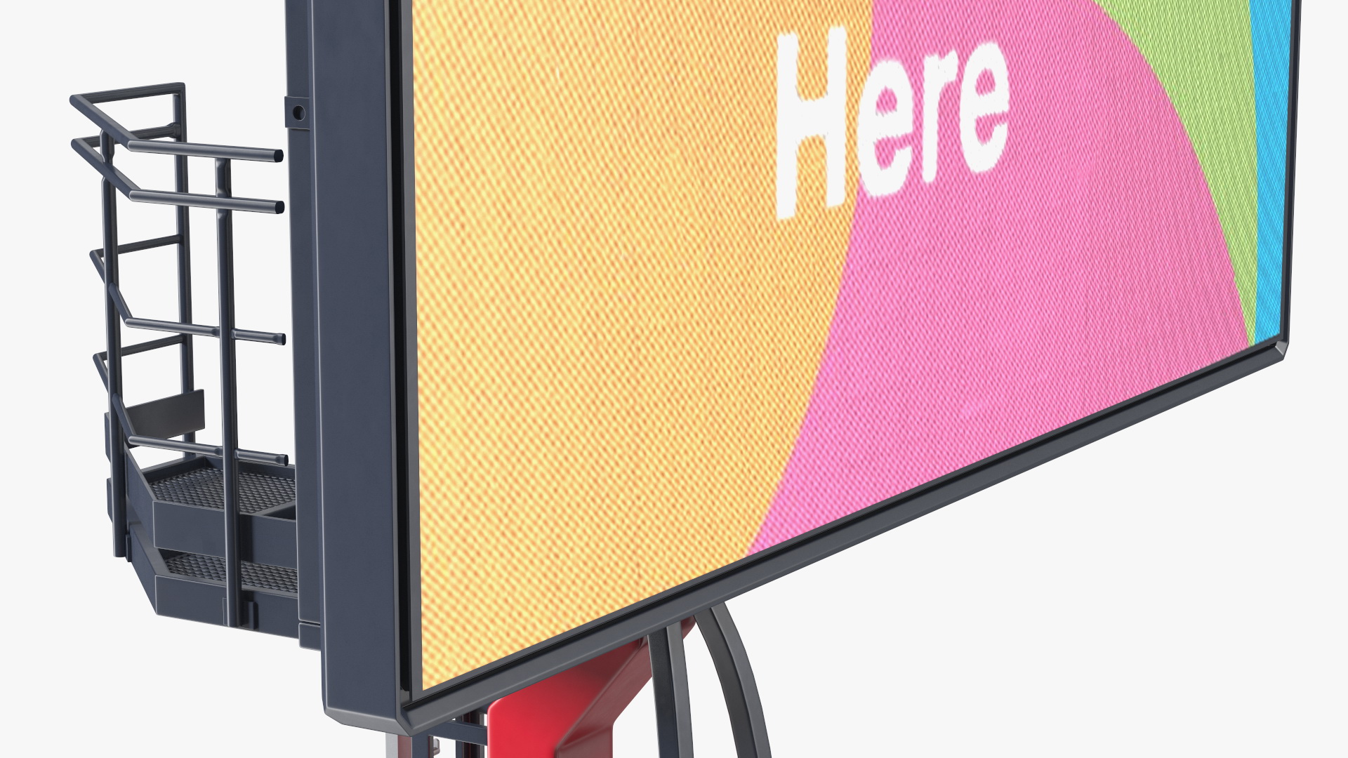 Single Sided Digital Billboard 6x3 3D model