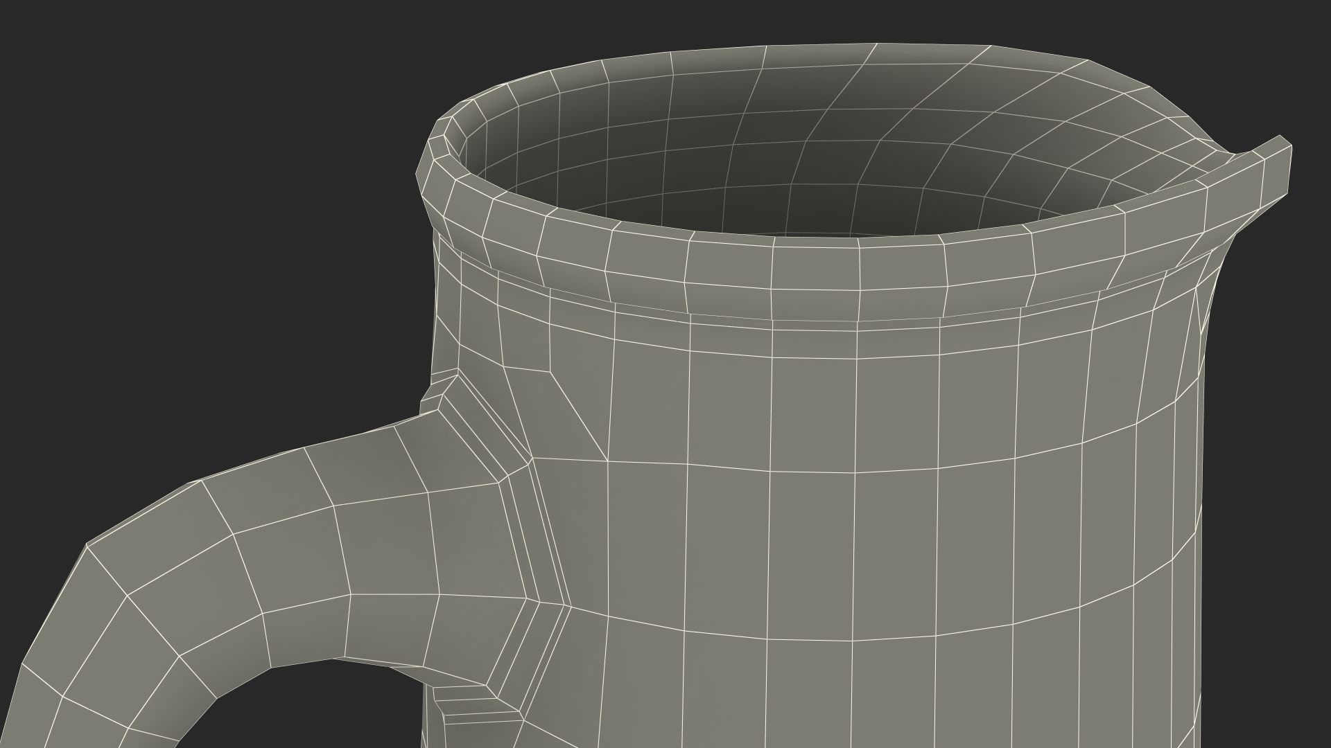 3D Glass Straight Jug model