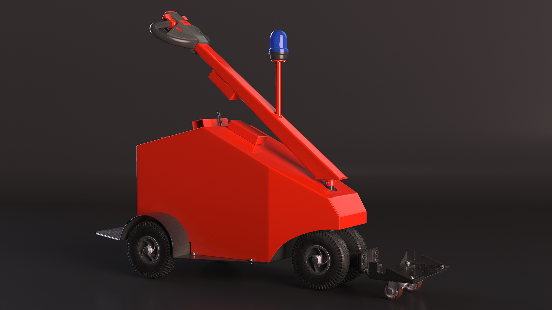 3D Red Electric Trolley Cart Mover