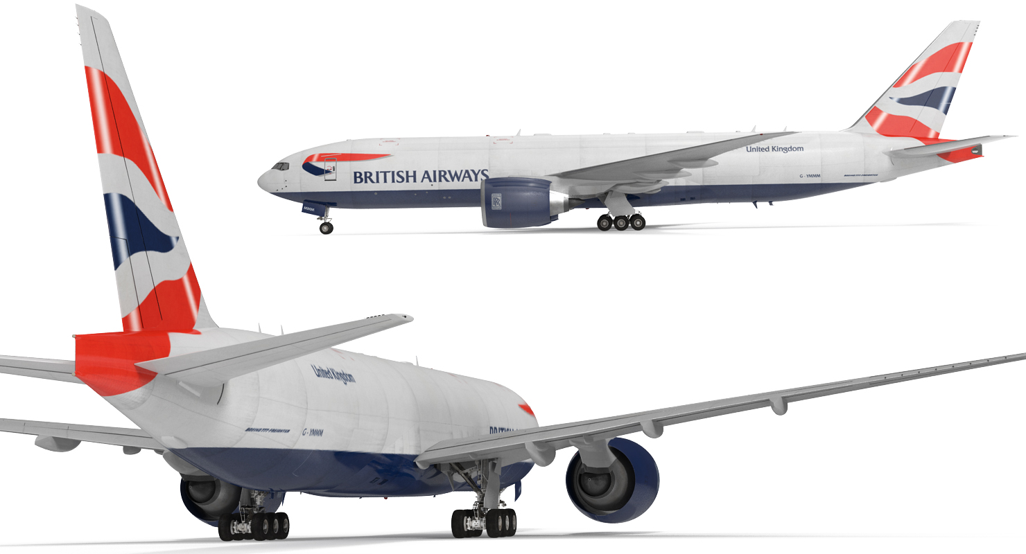 3D Boeing 777 Freighter British Airways