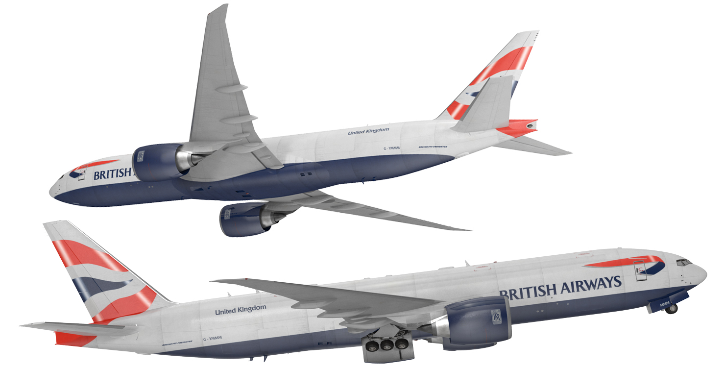 3D Boeing 777 Freighter British Airways