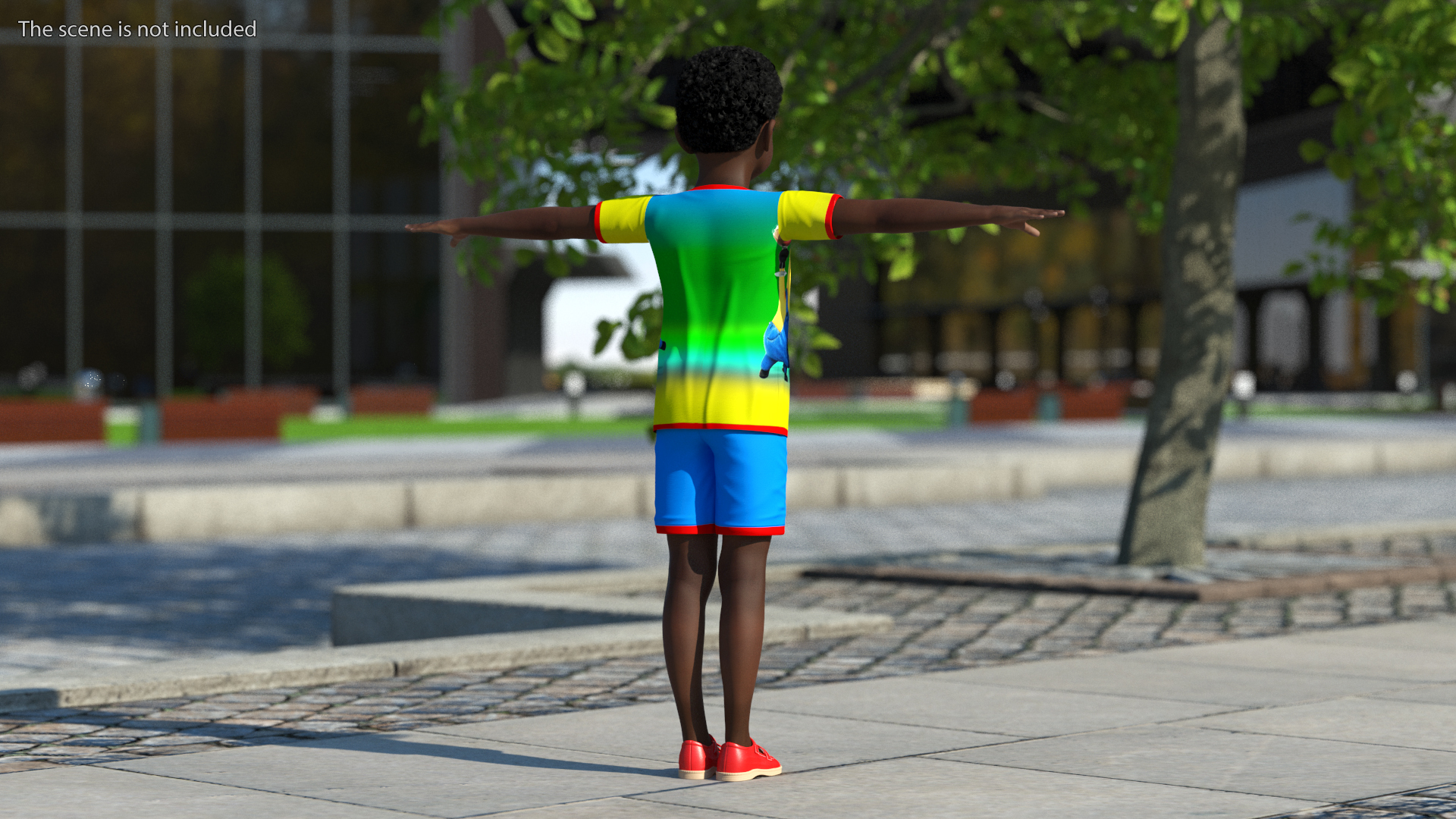 3D Black Child Boy Rigged for Maya