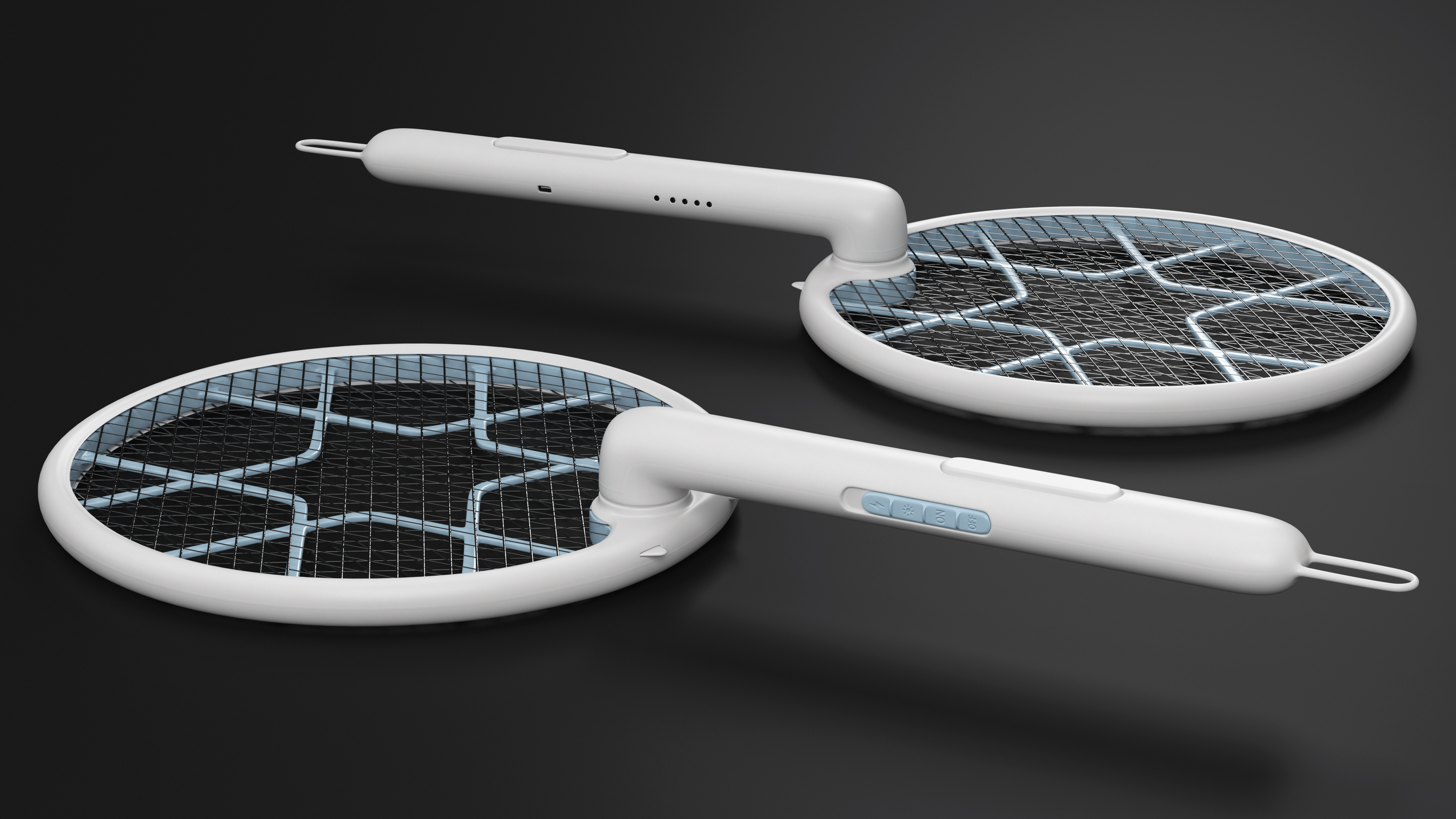 Mosqzap Foldable Bug Zapper Racket 3D model