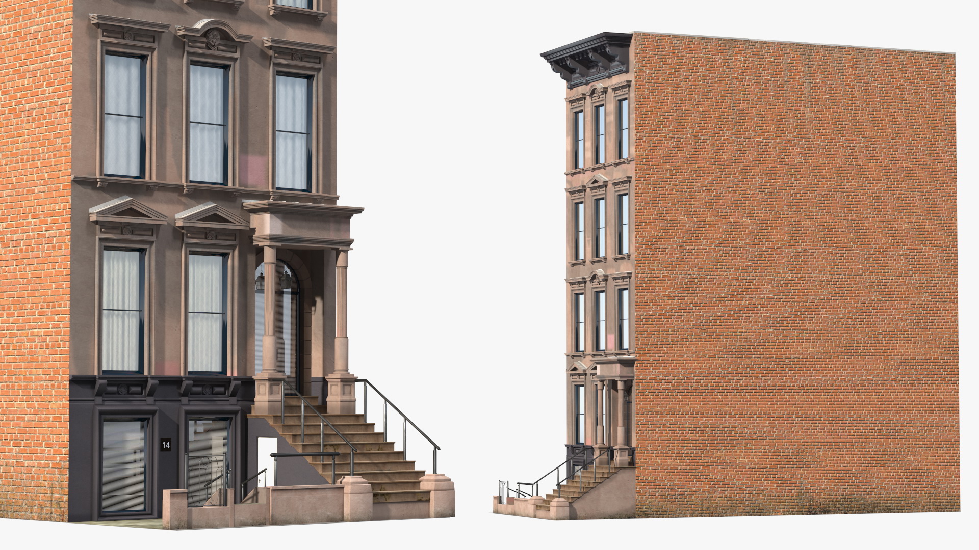 3D Brownstone House