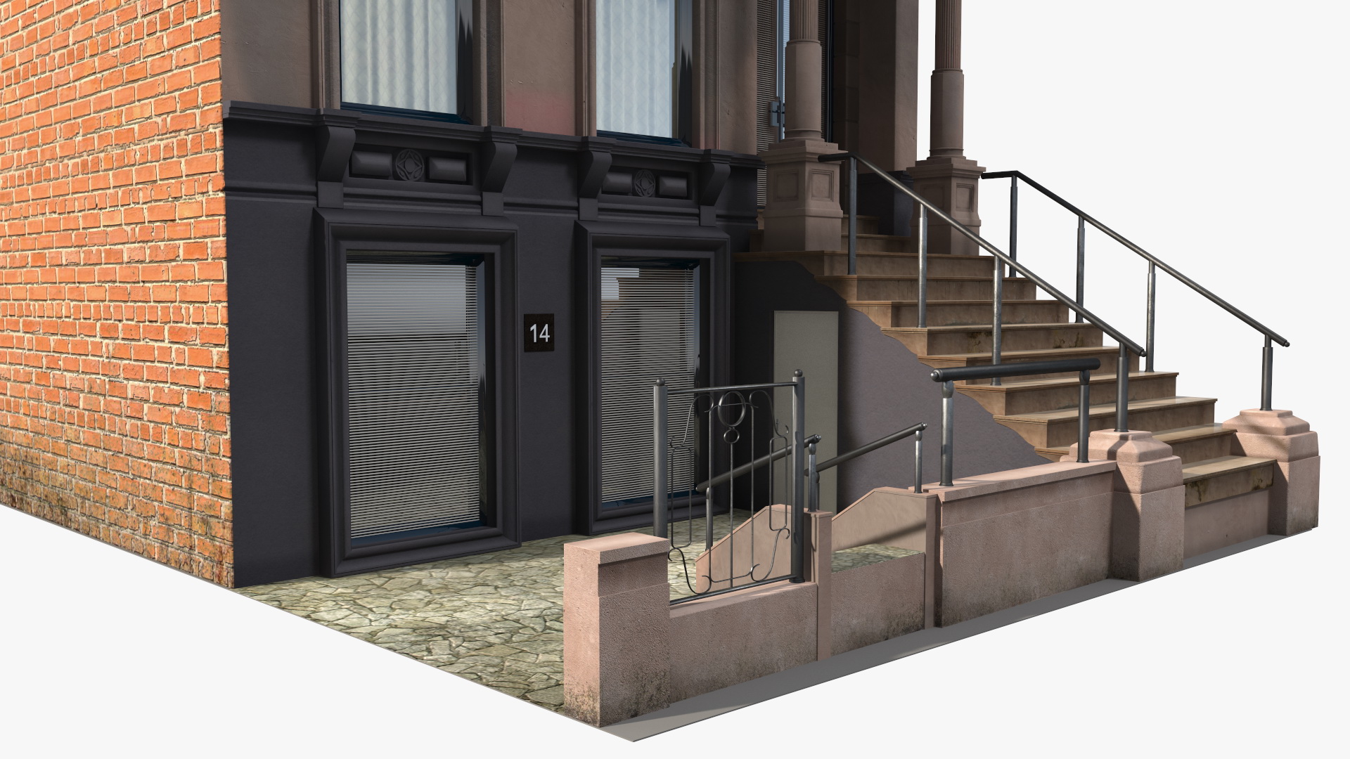 3D Brownstone House