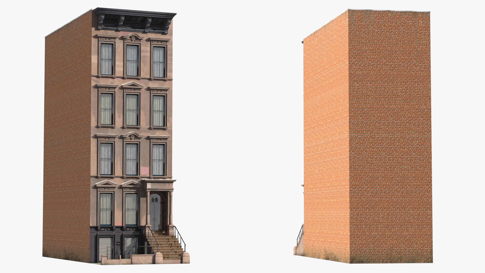 3D Brownstone House