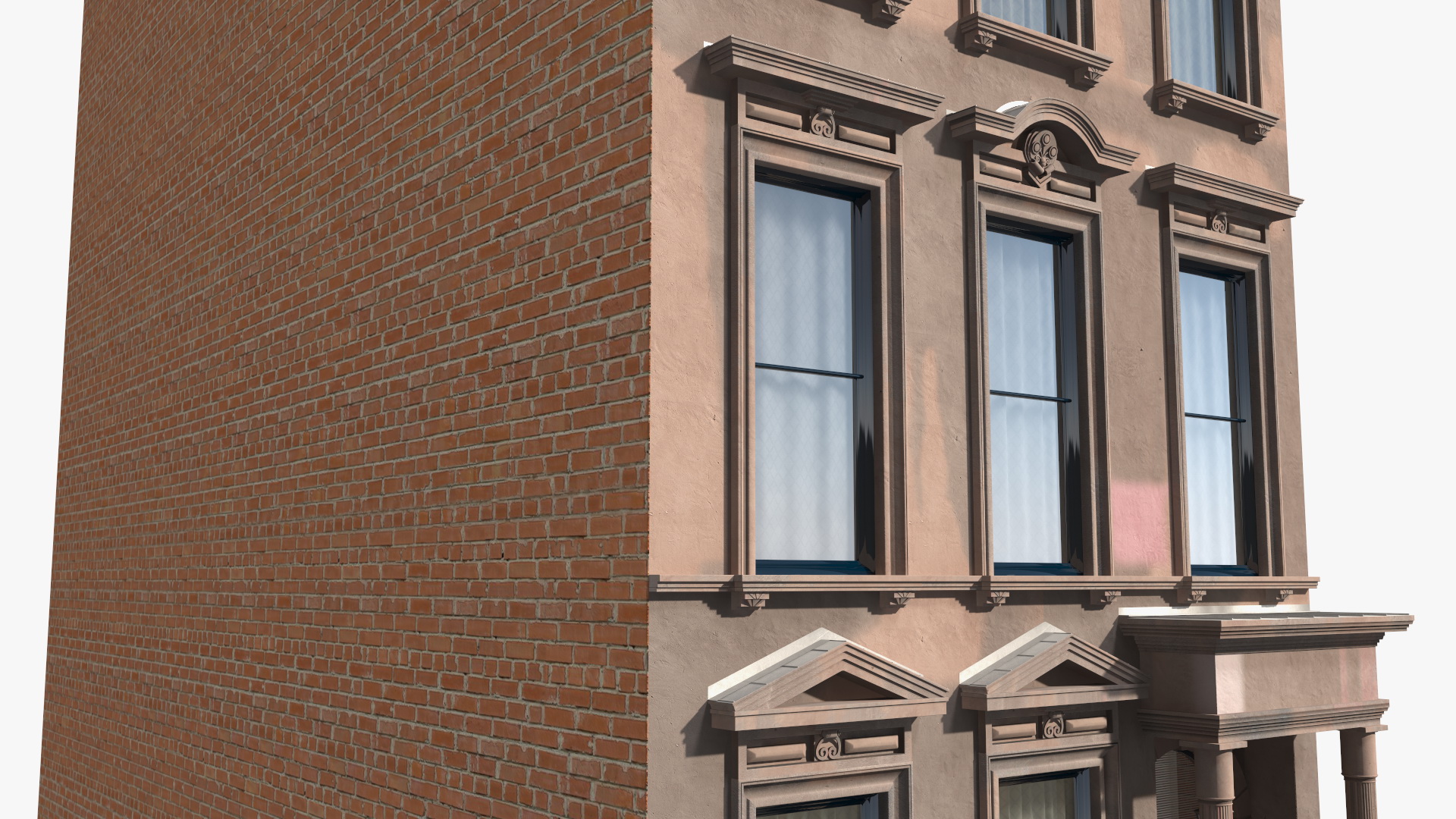 3D Brownstone House