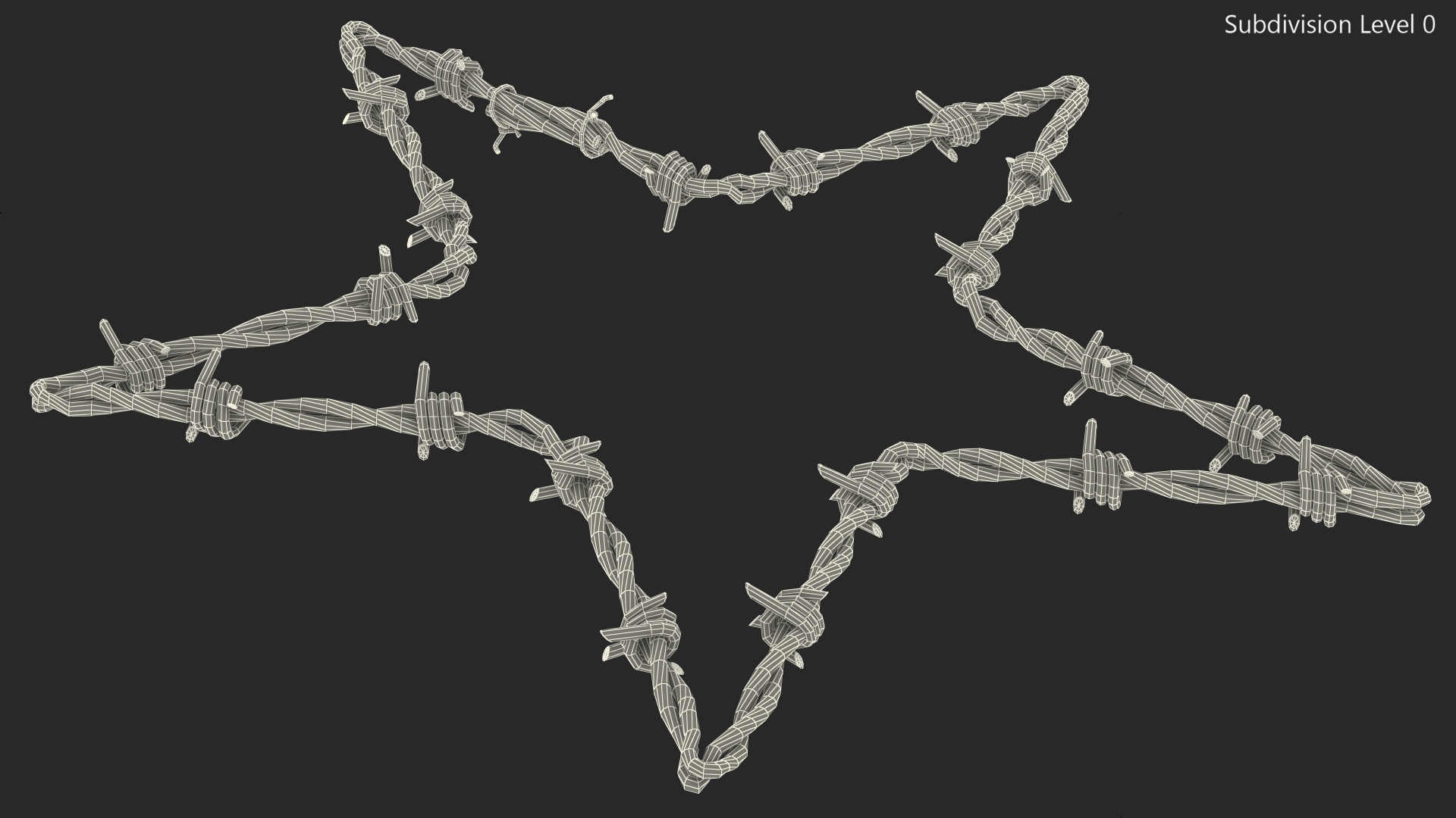 3D Star Shaped Barbed Wire model