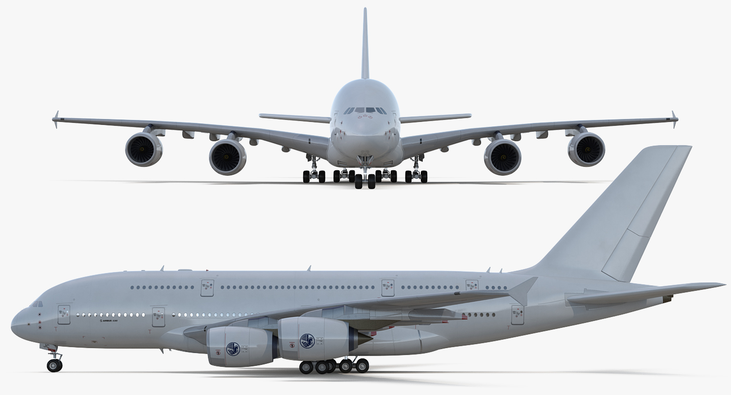 3D model Airbus A380 800 Generic Rigged