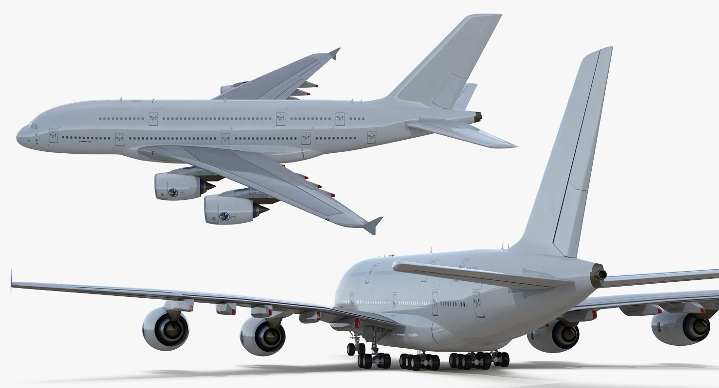 3D model Airbus A380 800 Generic Rigged