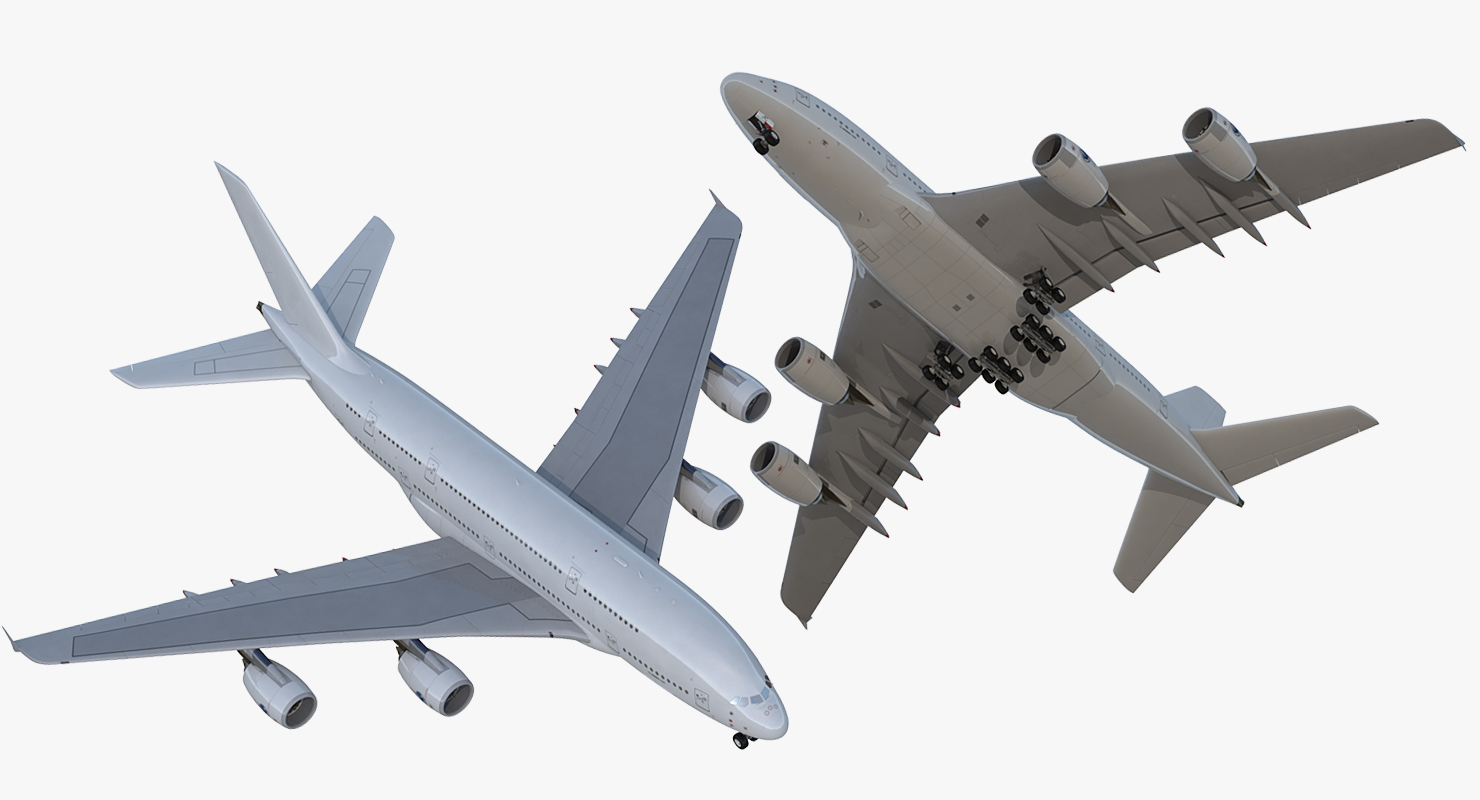 3D model Airbus A380 800 Generic Rigged